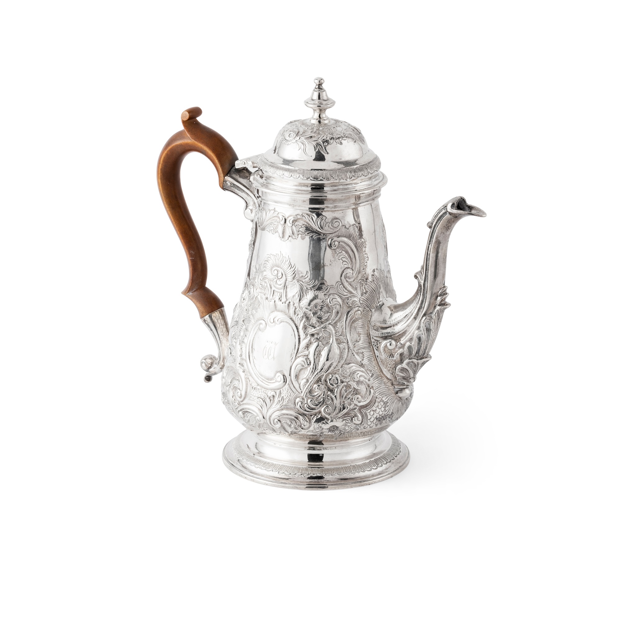 A George II style coffee pot