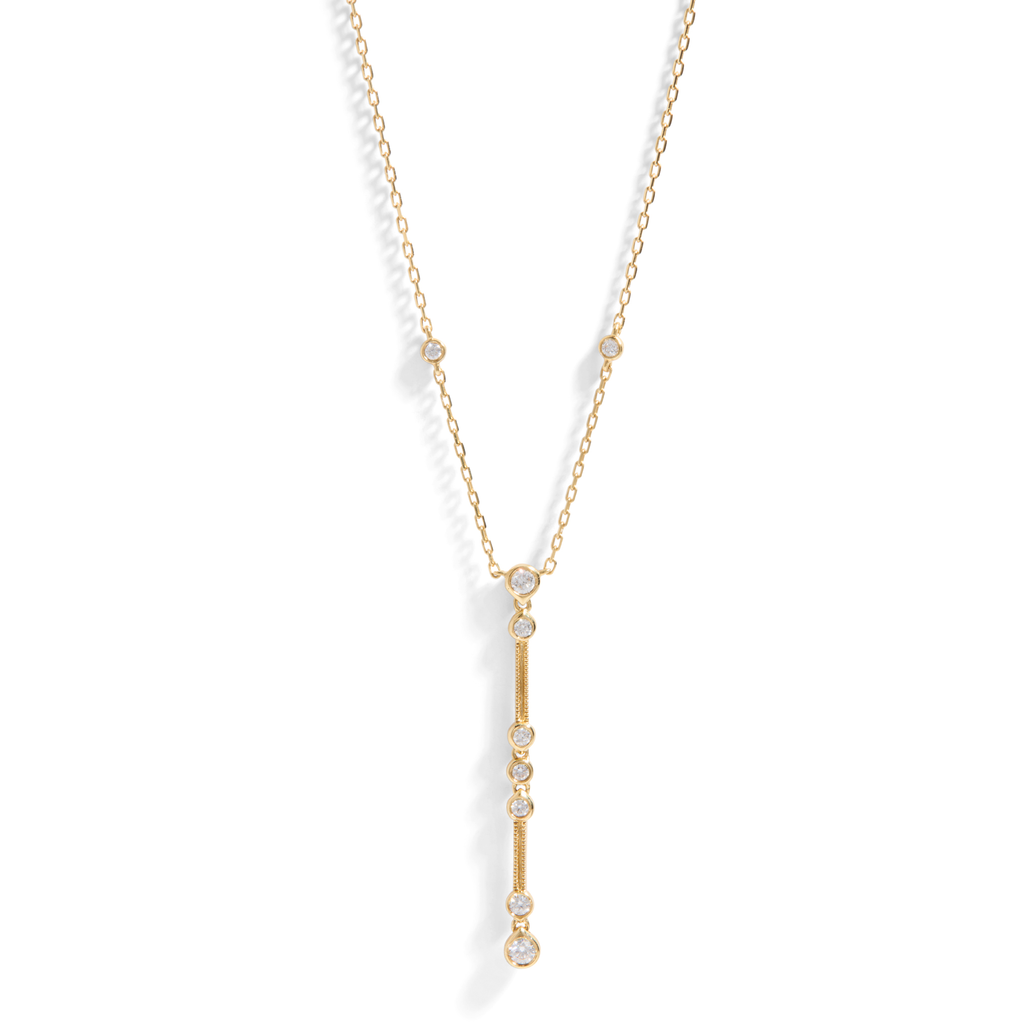 A 18ct gold diamond necklace