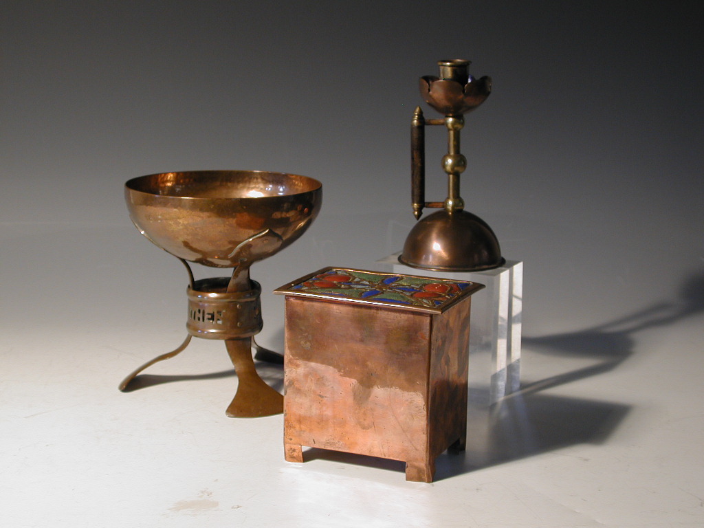 An Arts and Crafts copper goblet
