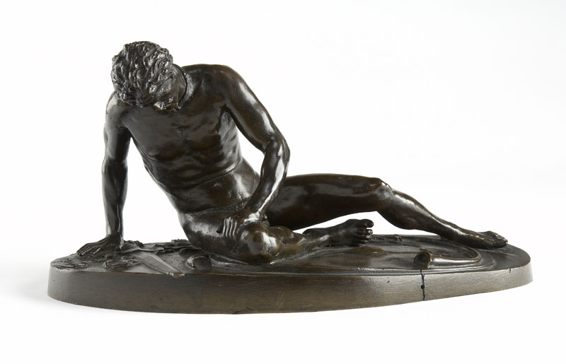 A 19th century bronze figure of the "The Dying Gladiator"