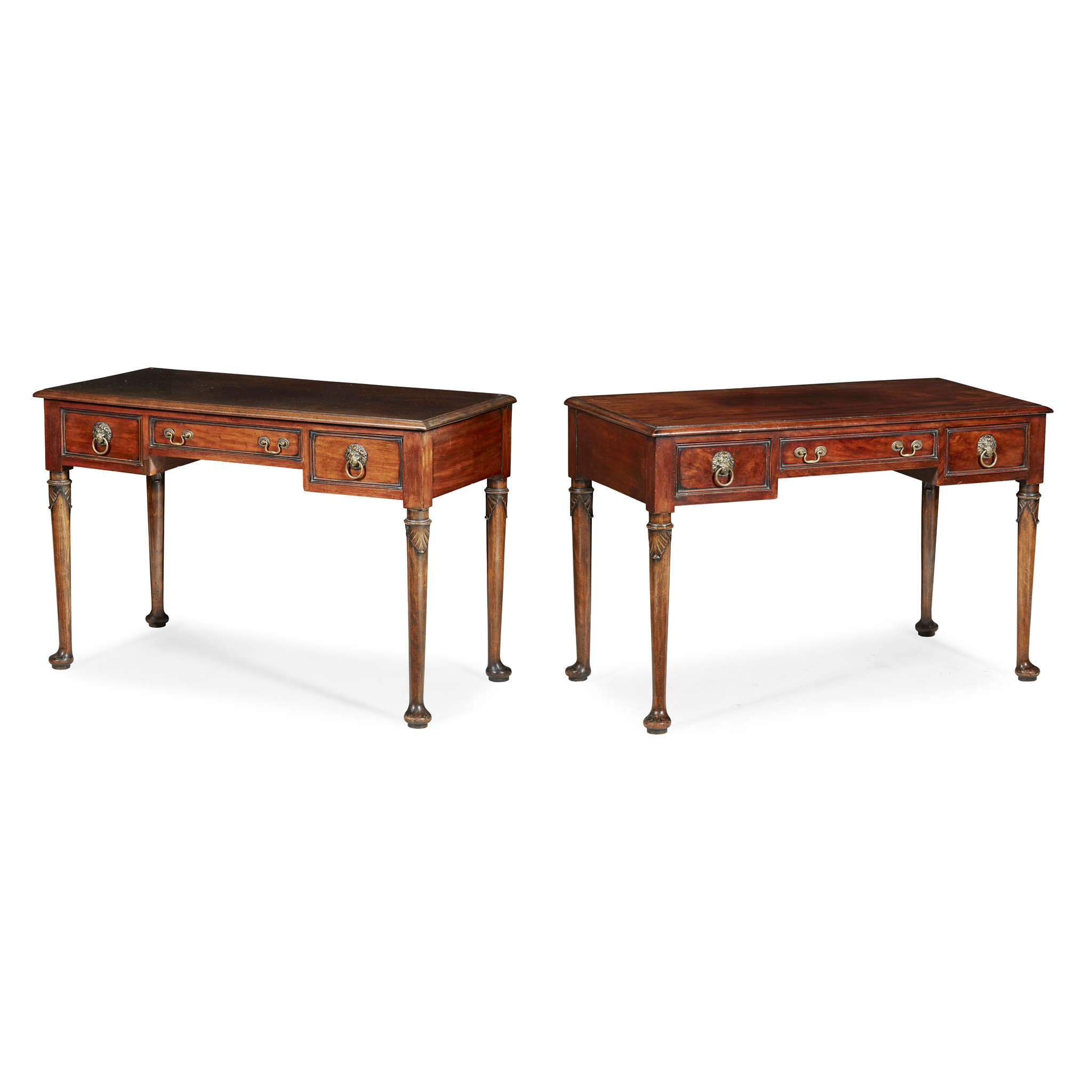 PAIR OF GEORGE II MAHOGANY WRITING TABLES