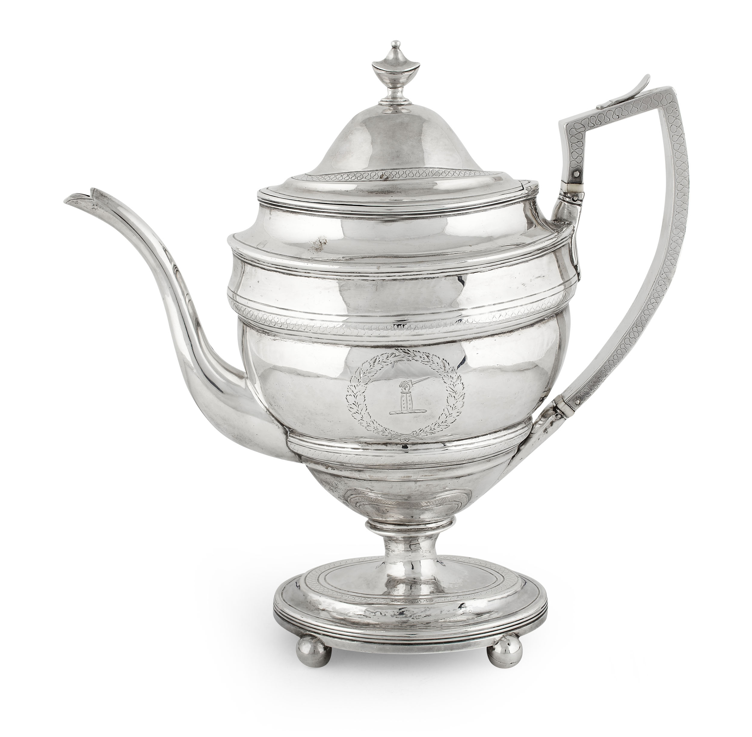 A George III pedestal teapot