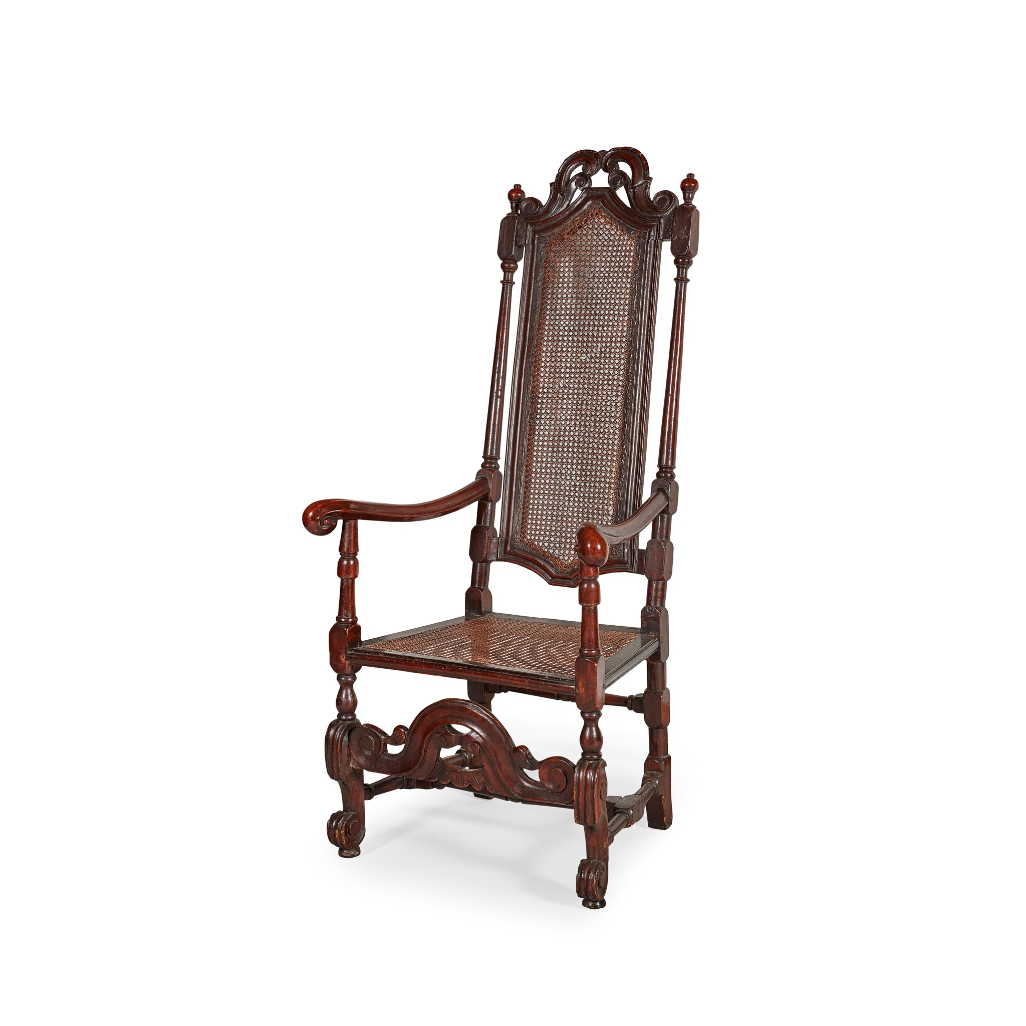 CAROLEAN WALNUT ARMCHAIR
