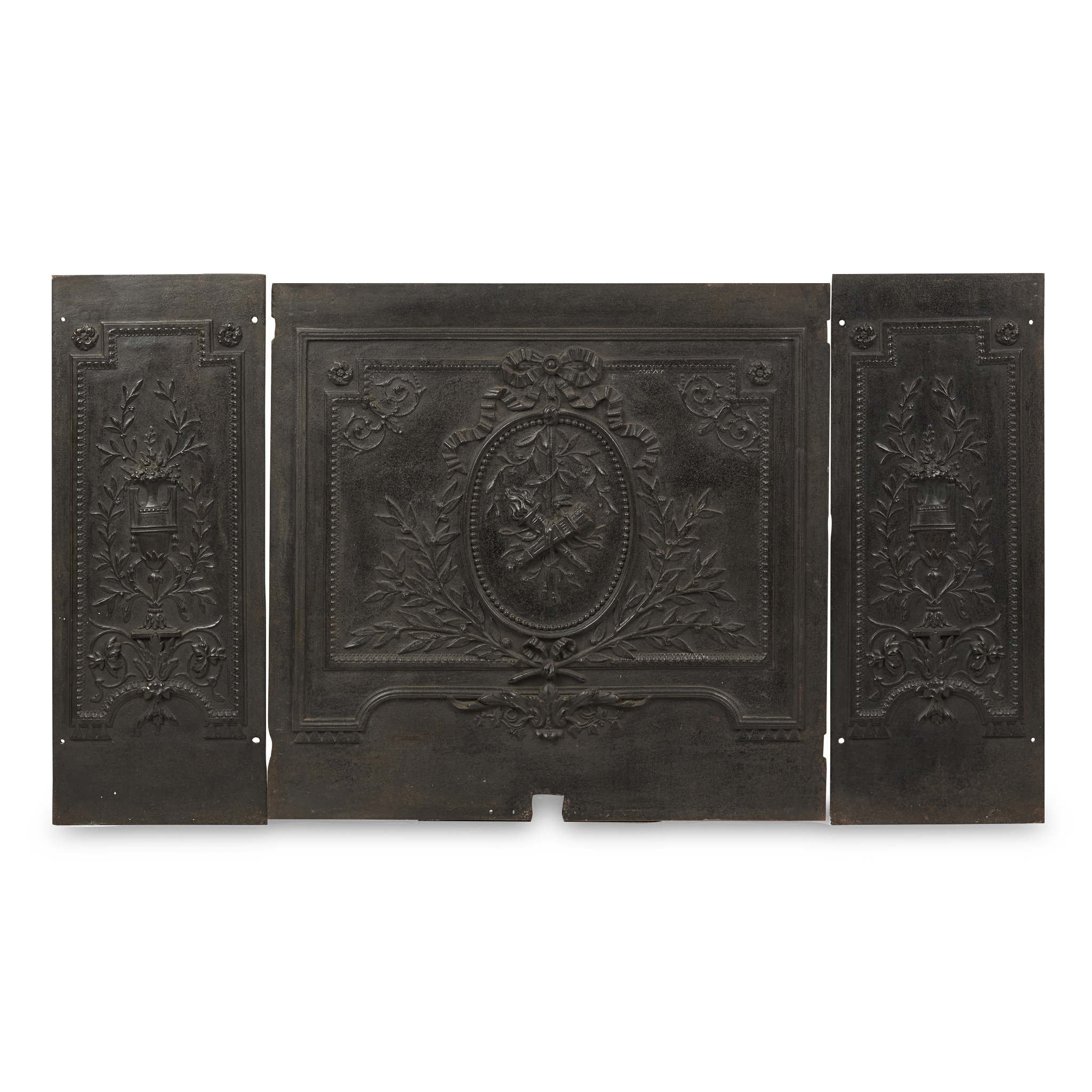 GEORGE III NEOCLASSICAL CAST IRON FIREBACK