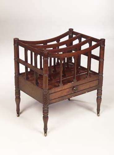 A Regency mahogany Canterbury,