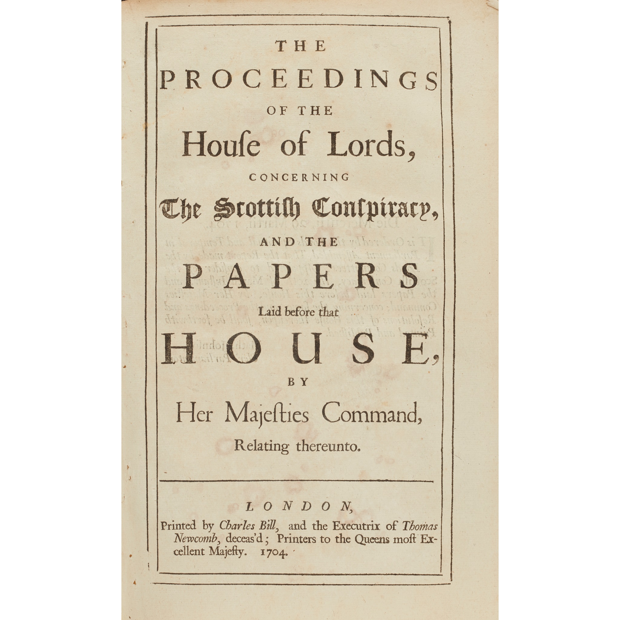 Jacobite Trials and History, 14 folios, some disbound