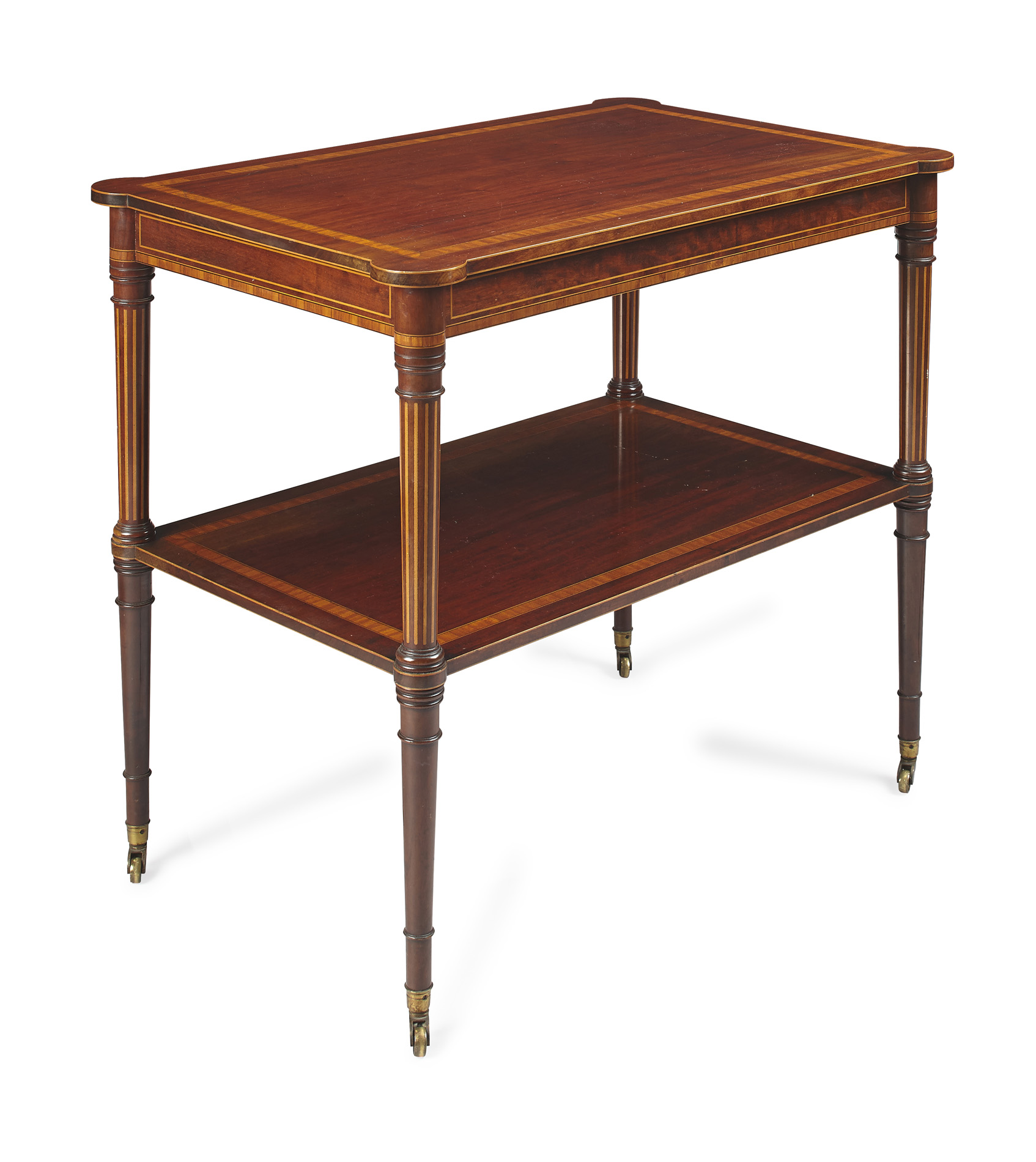 EDWARDIAN MAHOGANY, SATINWOOD AND INLAY OCCASIONAL TABLE