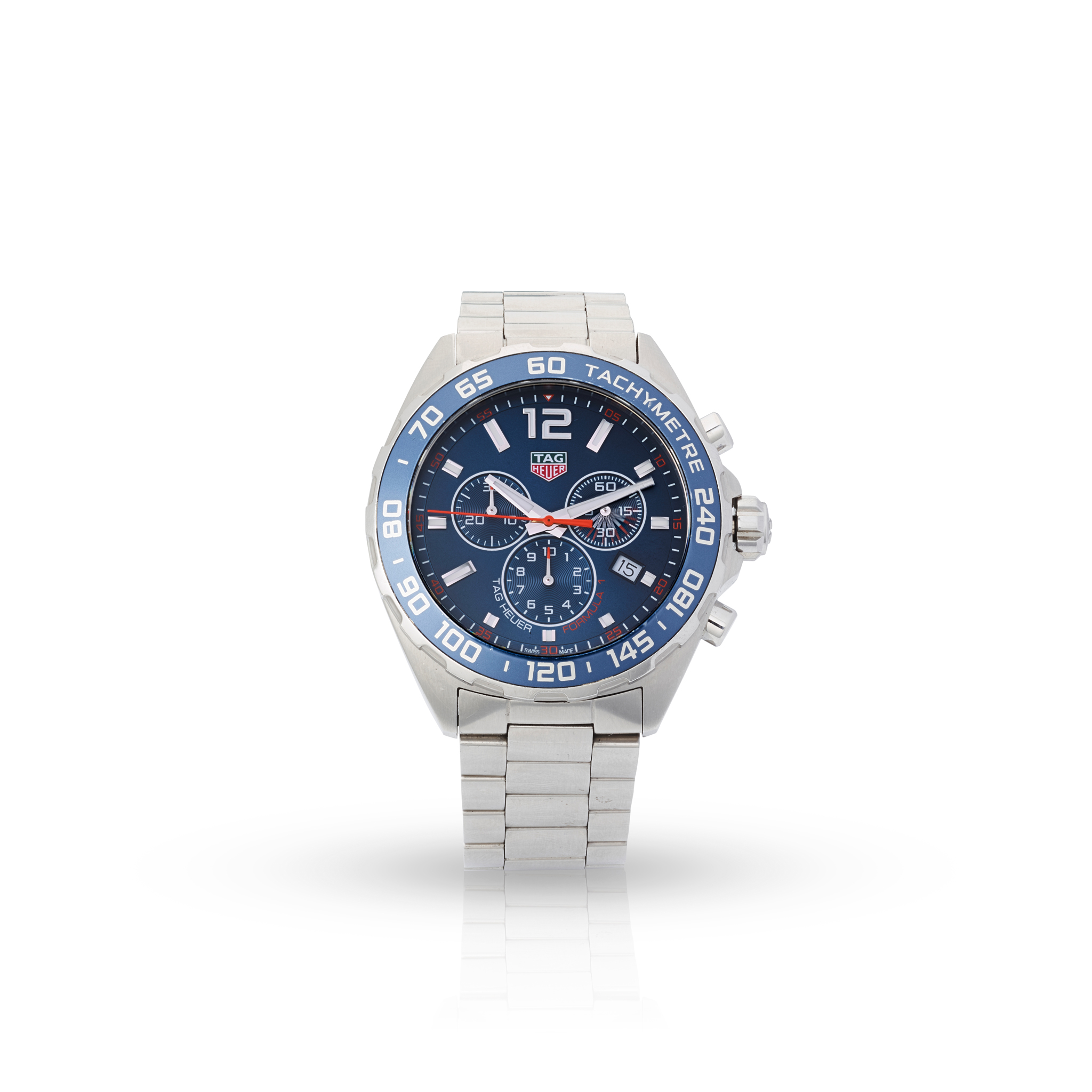 Tag Heuer. A stainless steel quartz chronograph wristwatch
