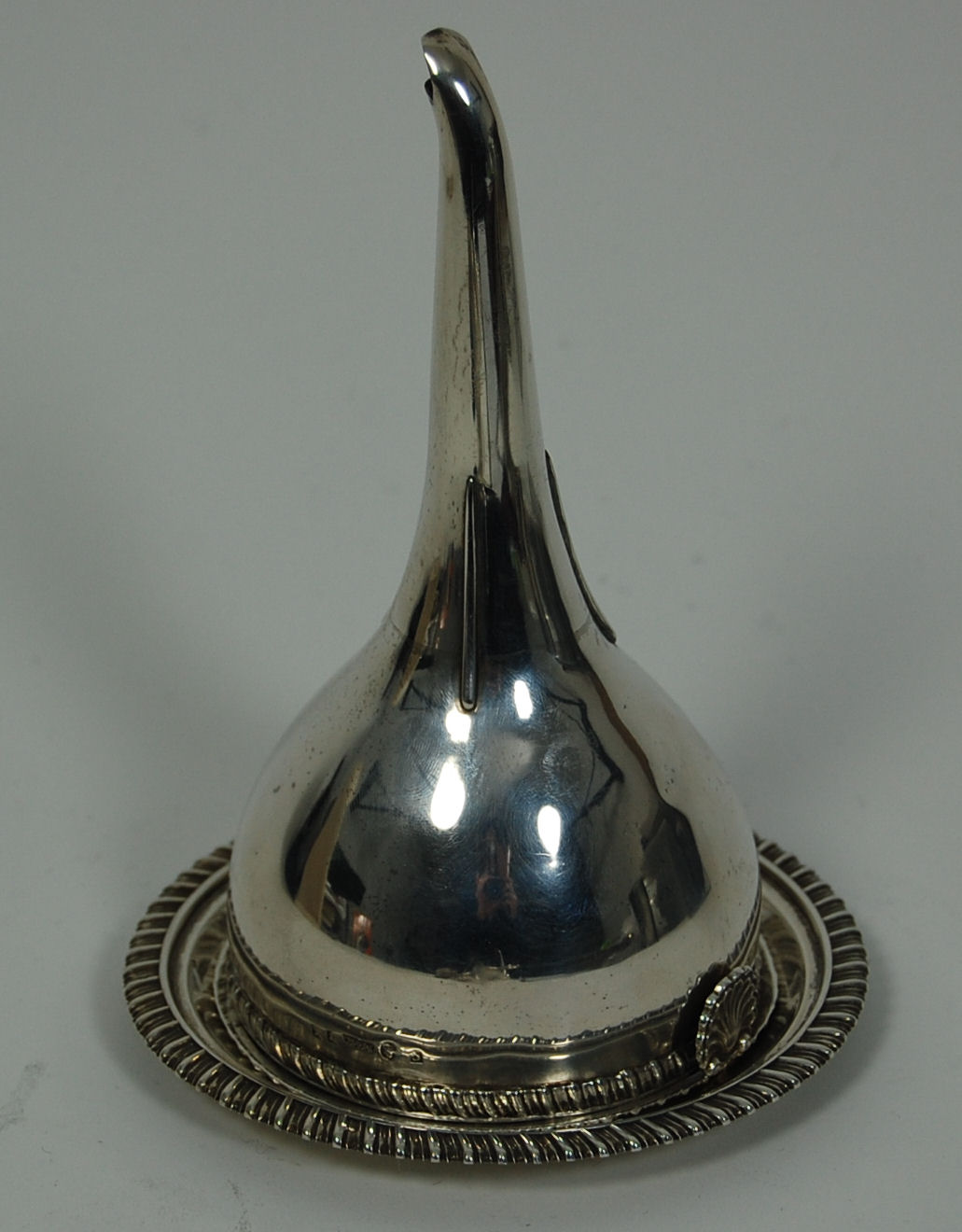 A George IV wine funnel and stand