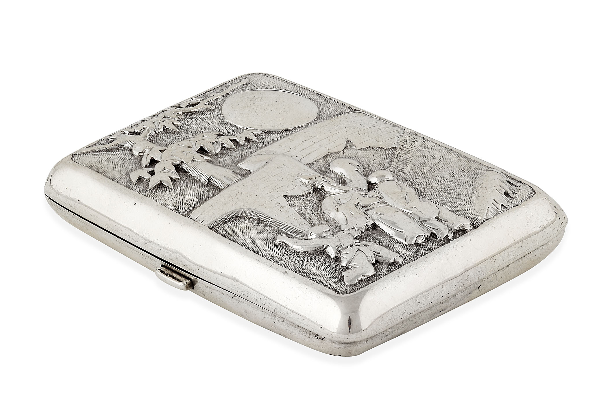 CHINESE EXPORT SILVER CIGARETTE CASE