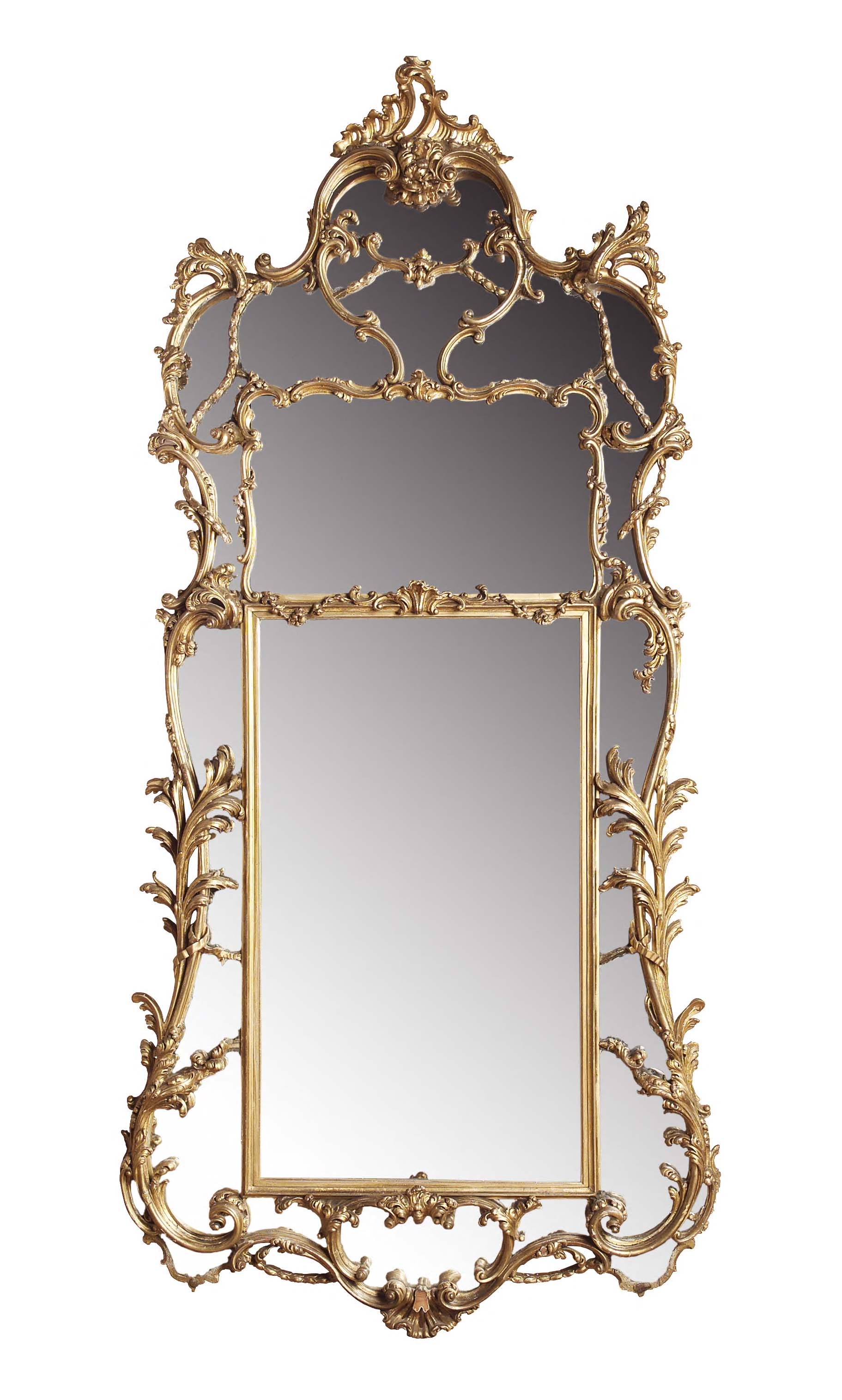 An early 19th century giltwood pier glass,