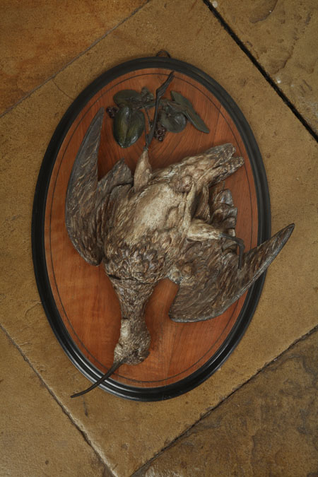 A late 19th century cold painted metal game trophy