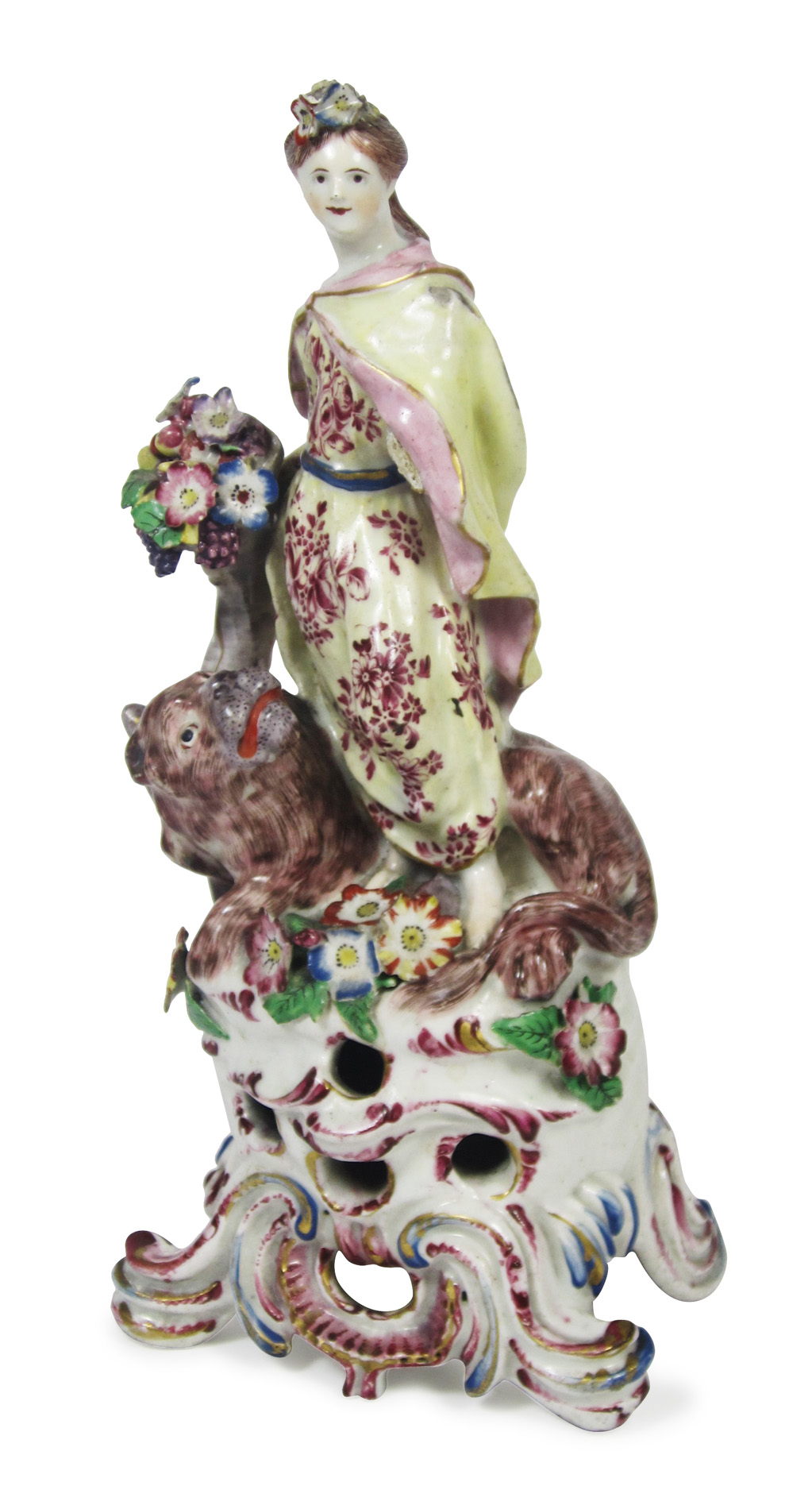 BOW PORCELAIN FIGURE OF CERES REPRESENTING EARTH