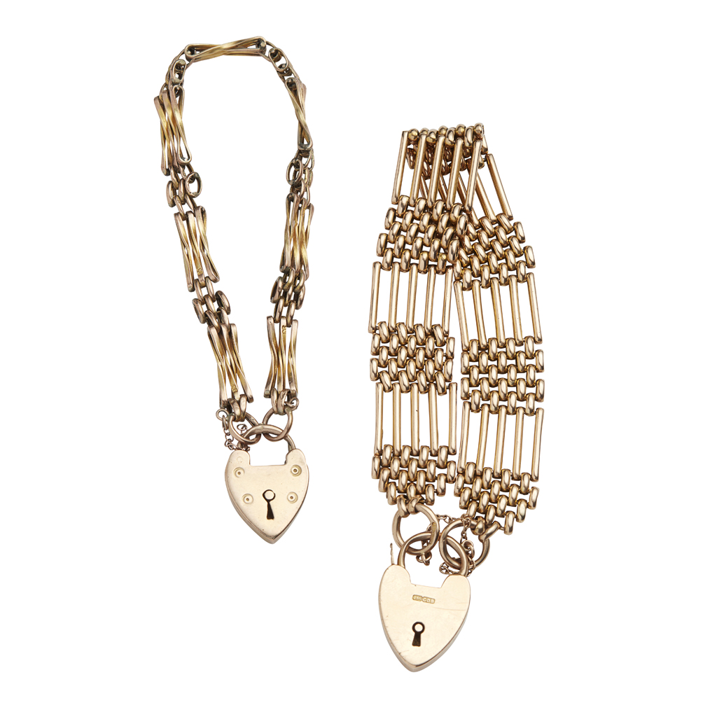 Two gate link bracelets