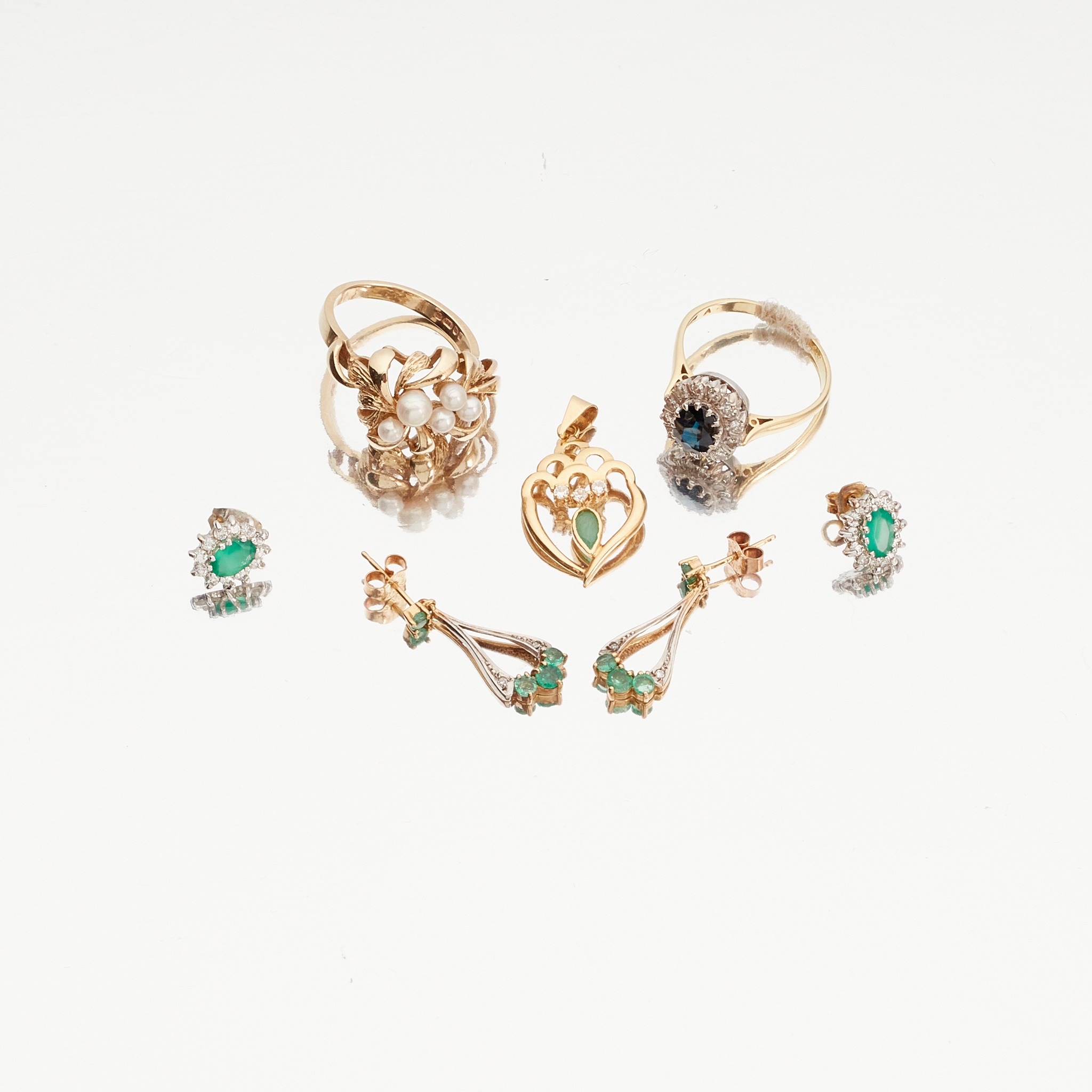 A collection of gem-set jewellery