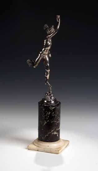 An Italian silver statuette of Mercury