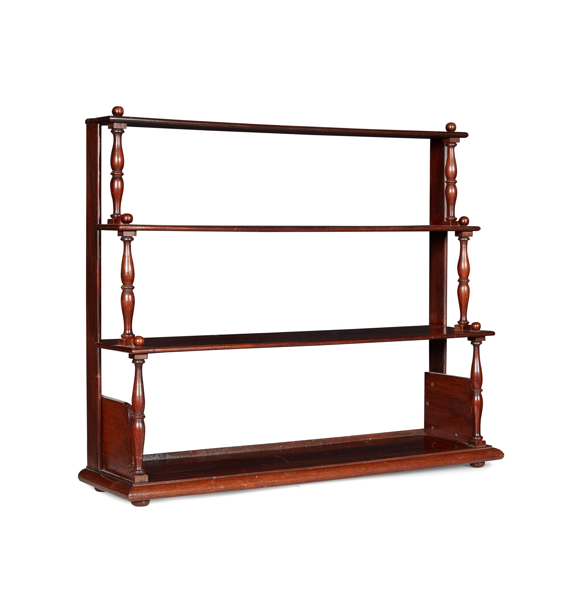 WILLIAM IV MAHOGANY SMALL WATERFALL BOOKCASE