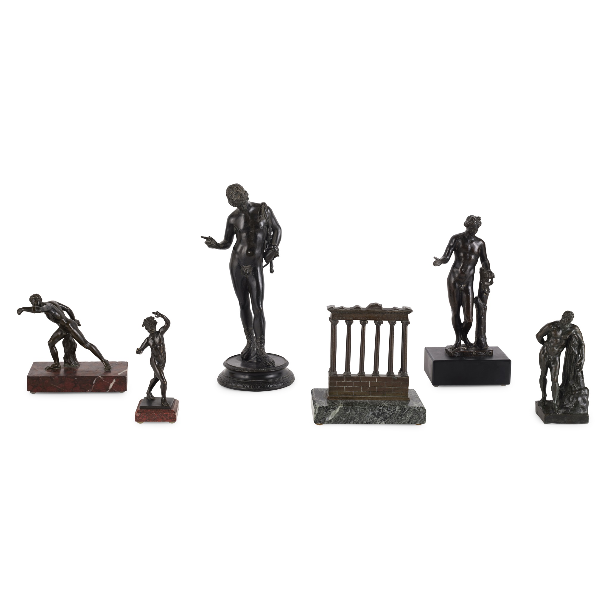 GROUP OF ITALIAN GRAND-TOUR BRONZES