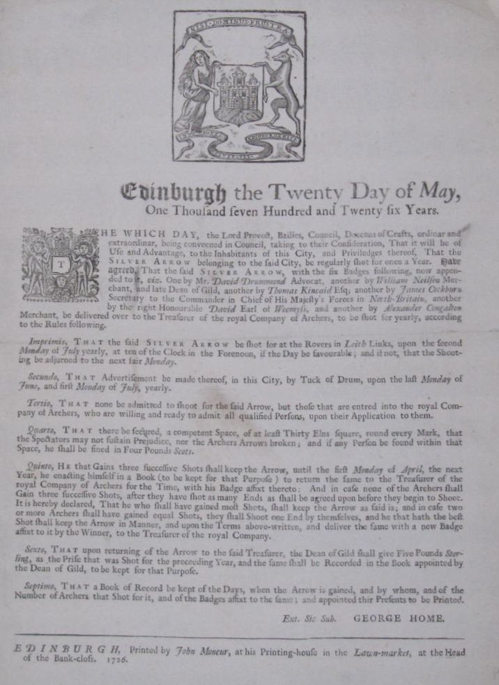 Edinburgh, Royal Company of Archers, Archery Competition