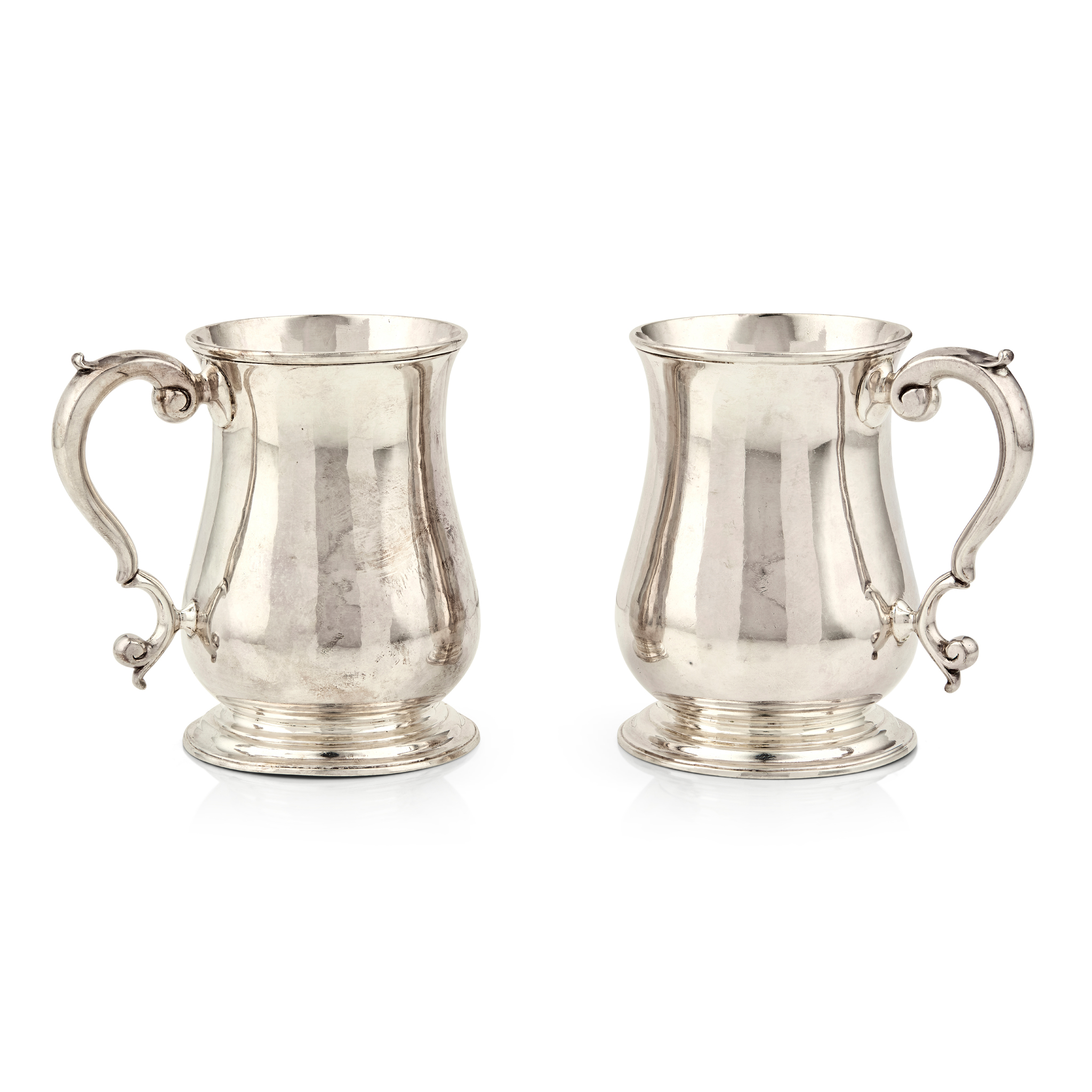 A PAIR OF GEORGE II MUGS