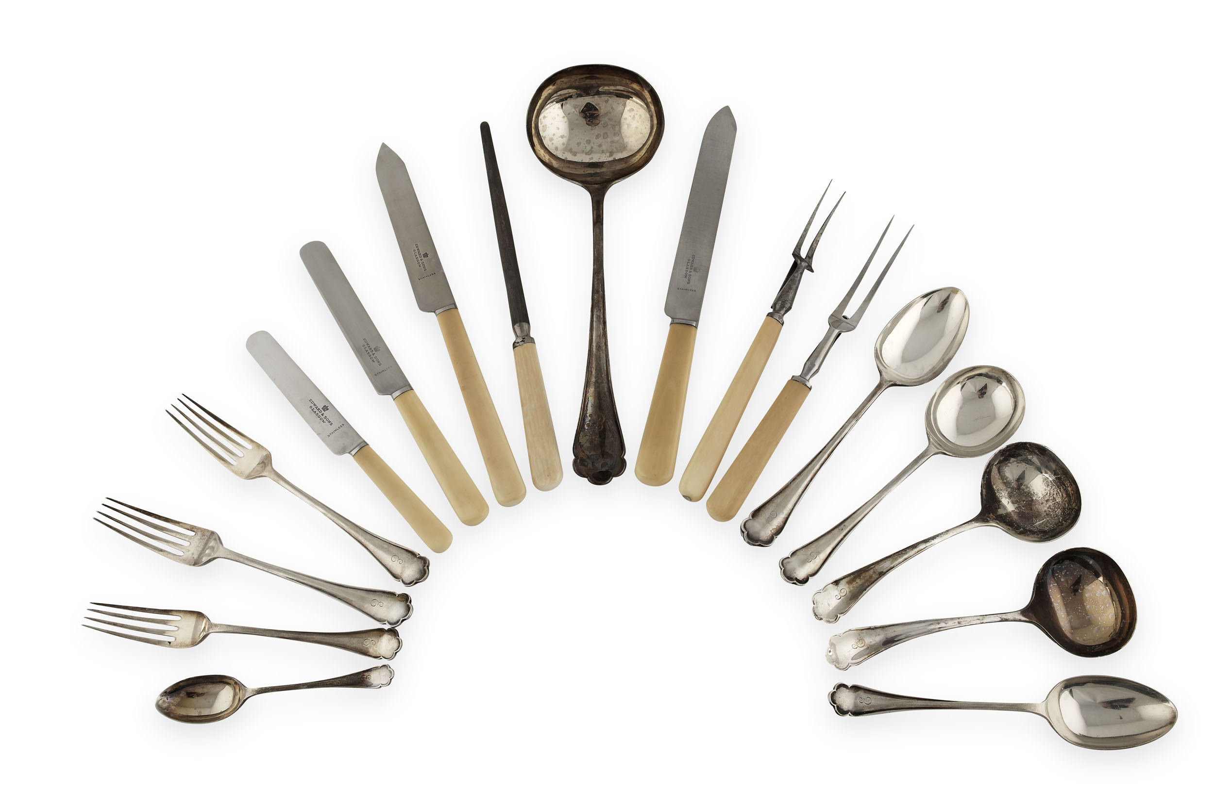 A cased canteen of cutlery