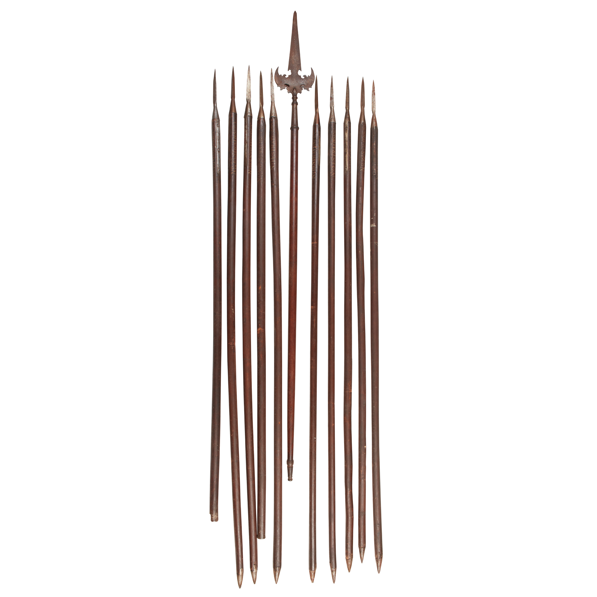 COLLECTION OF TEN STRATHSPEY FENCIBLE PIKES