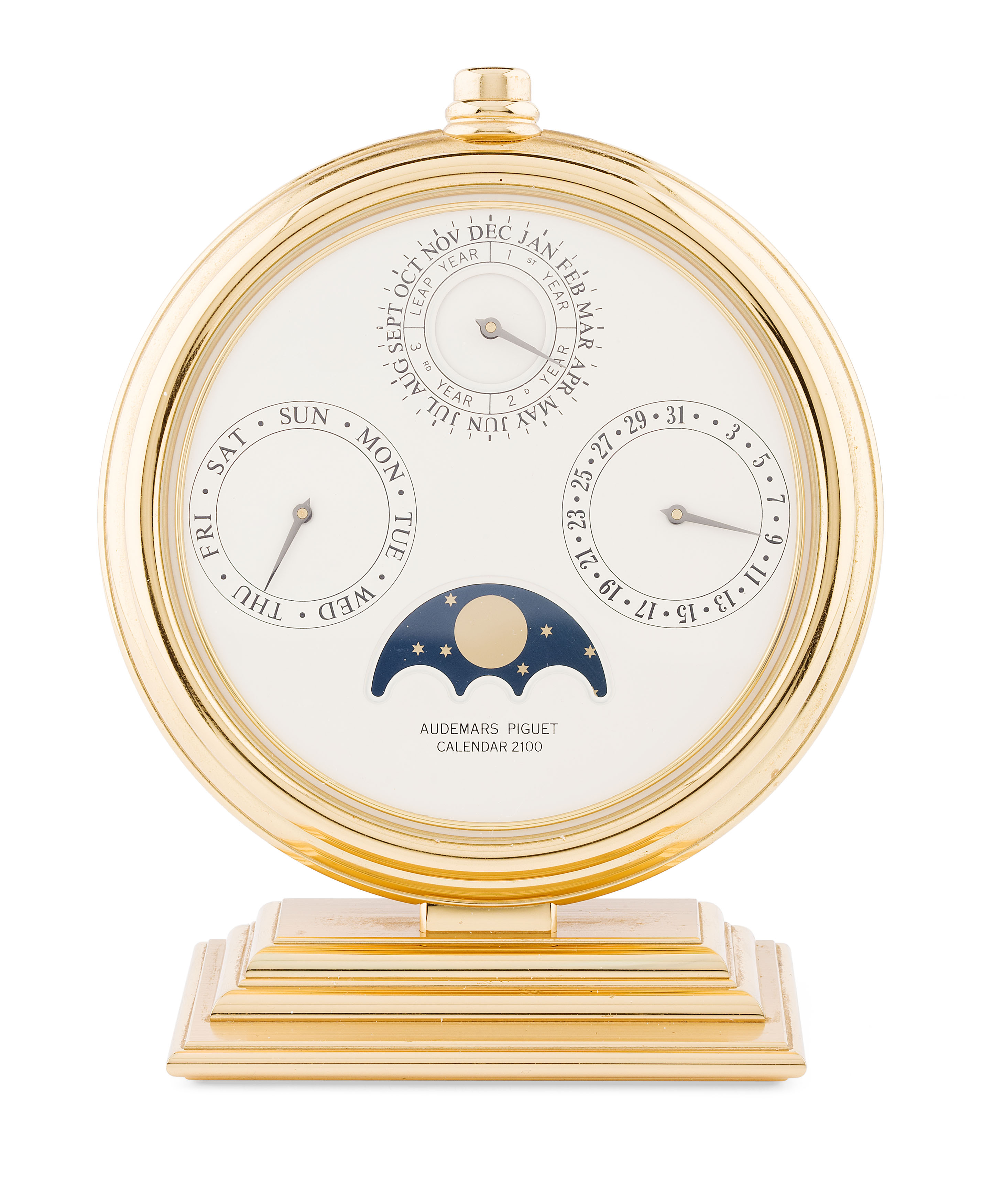 AUDEMARS PIQUET GILT BRASS PERPETUAL CALENDAR 2100