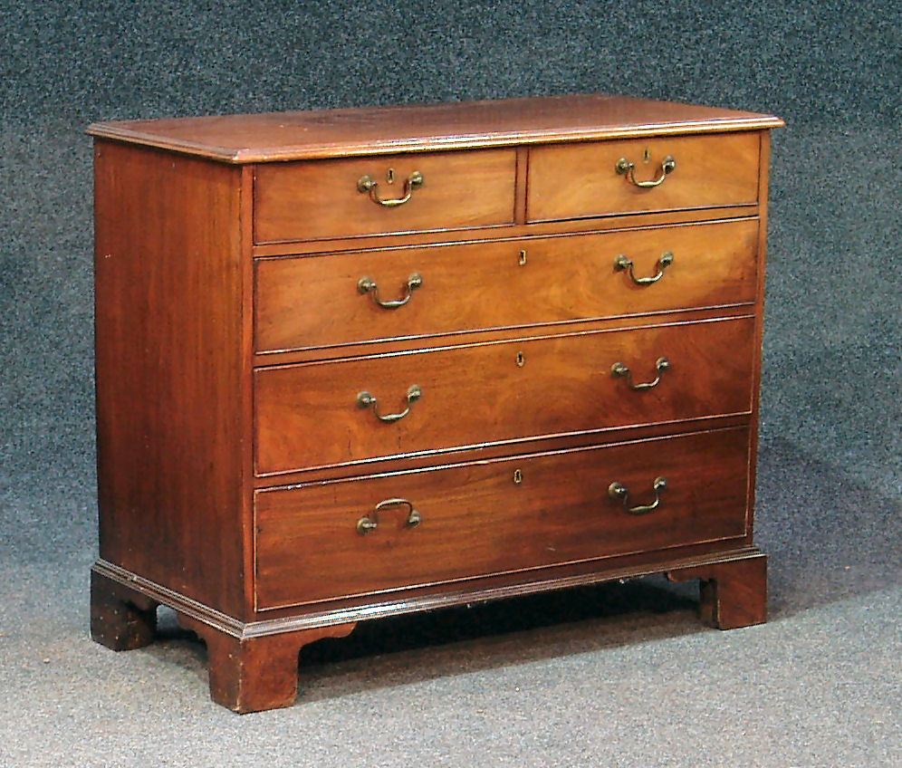A Georgian mahogany chest,