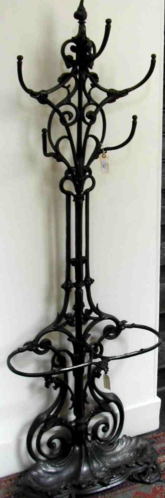 A 19th century cast iron hall stand,