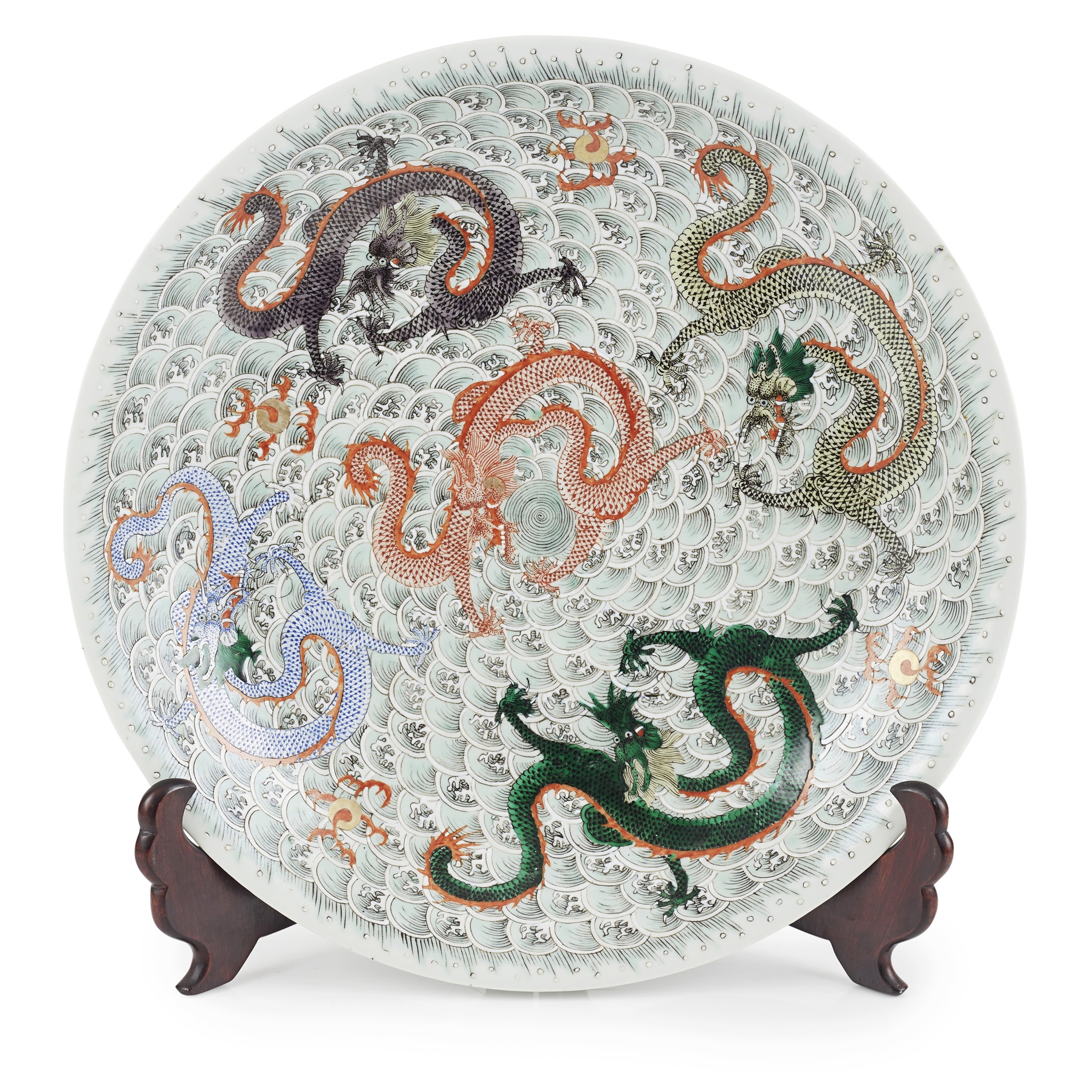 LARGE FAMILLE VERTE 'DRAGON' CHARGER