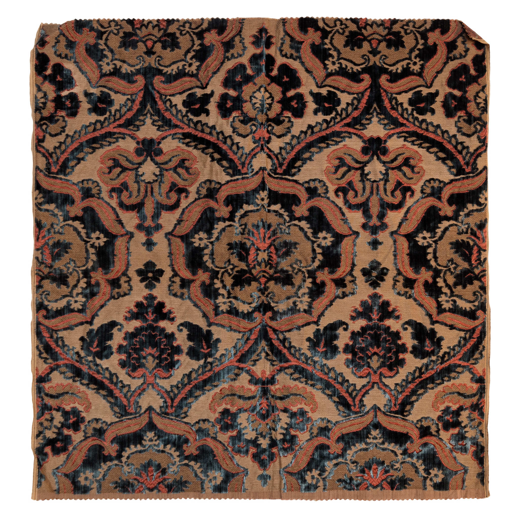 GROUP OF NINE OTTOMAN-STYLE VOIDED VELVET PANELS