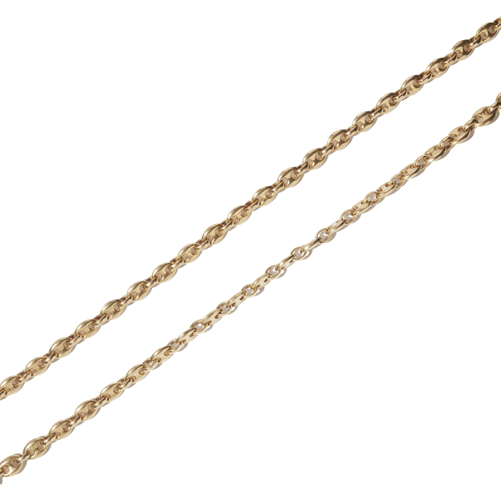 A 9ct gold fancy link necklace