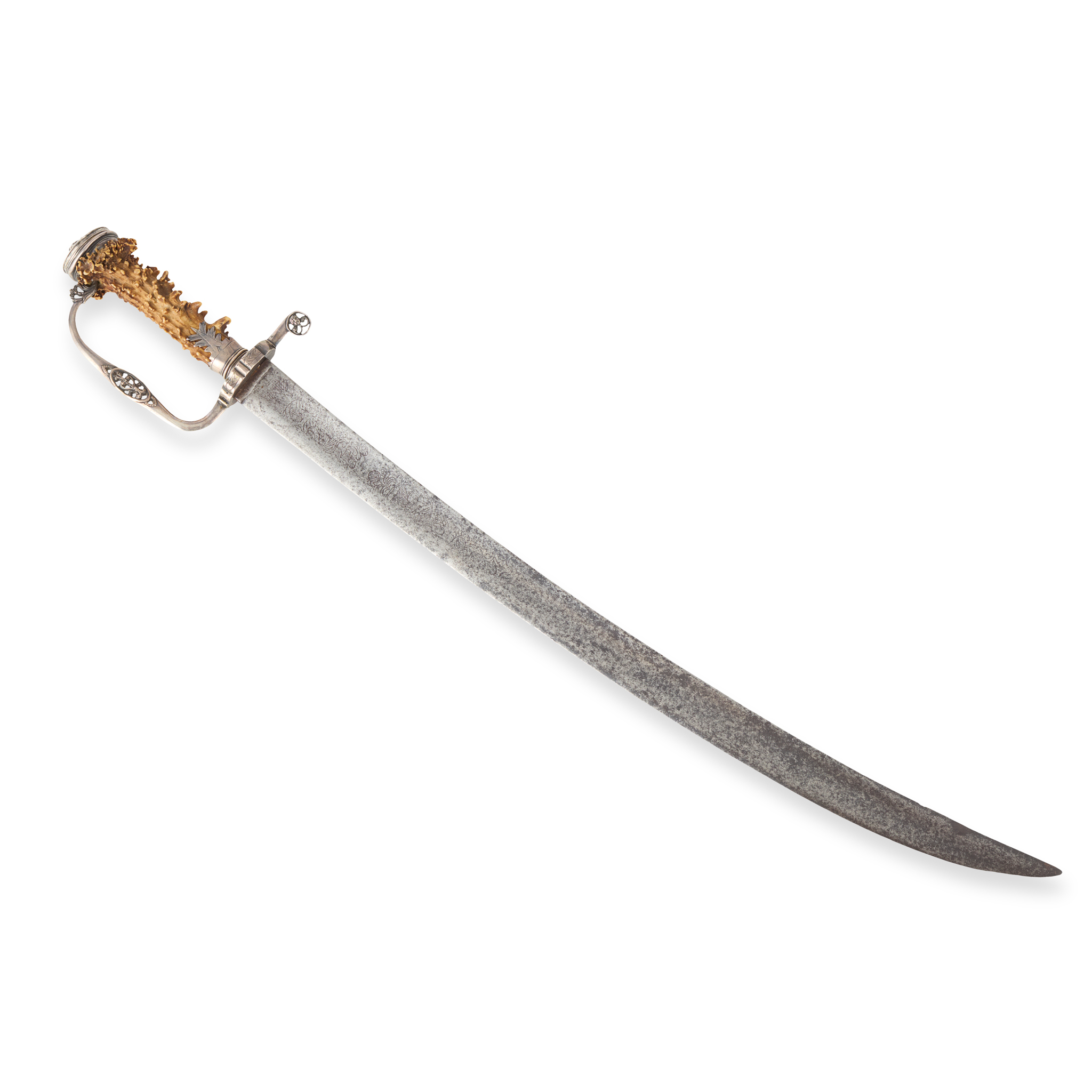 A FINE EARLY 18TH CENUTRY SILVER MOUNT HUNTING HANGER