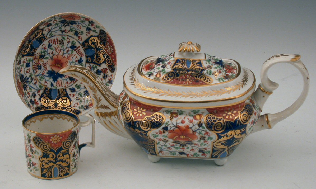 An extensive composite Derby tea and coffee service