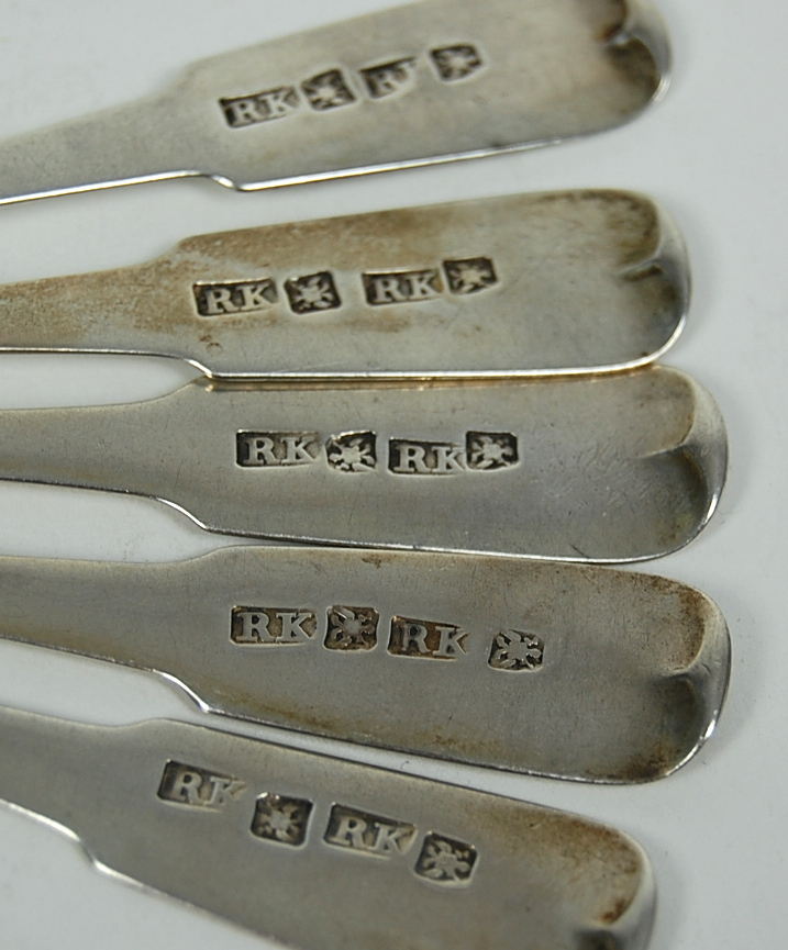 A collection of Scottish provincial teaspoons