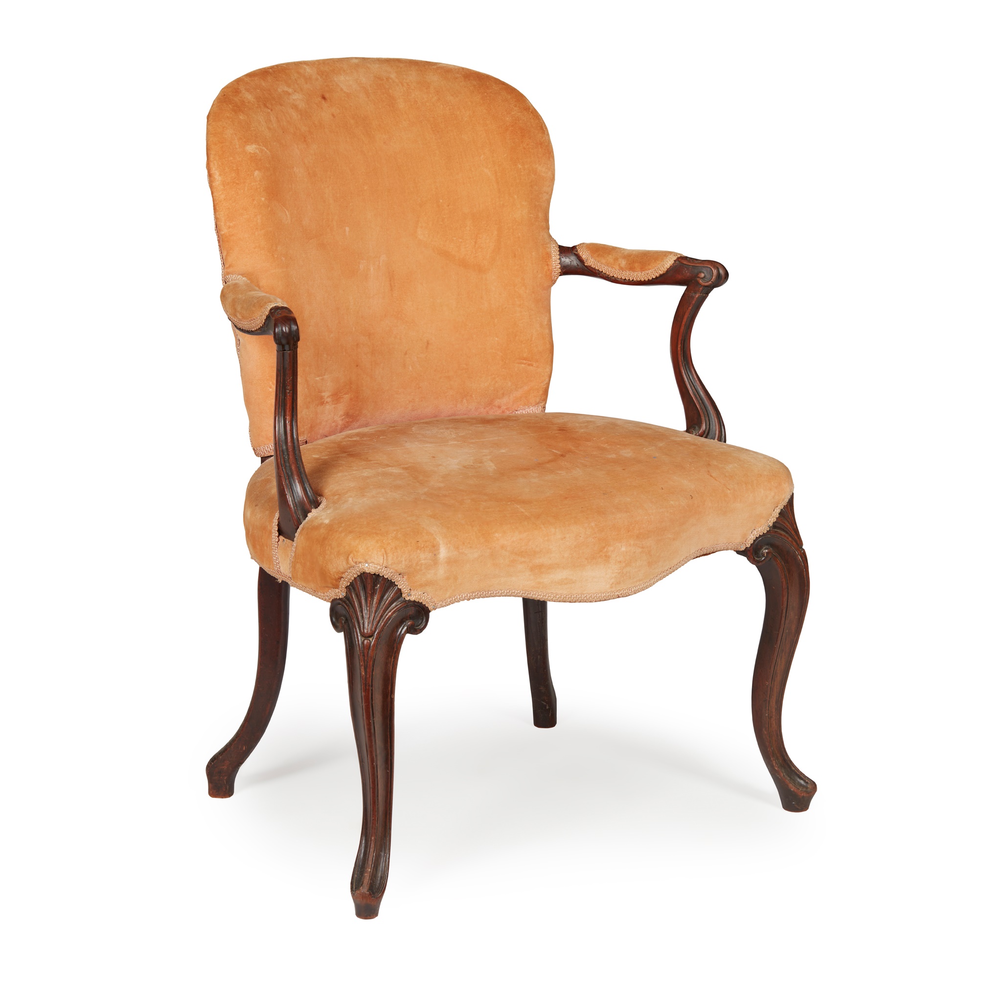 GEORGE III MAHOGANY ARMCHAIR