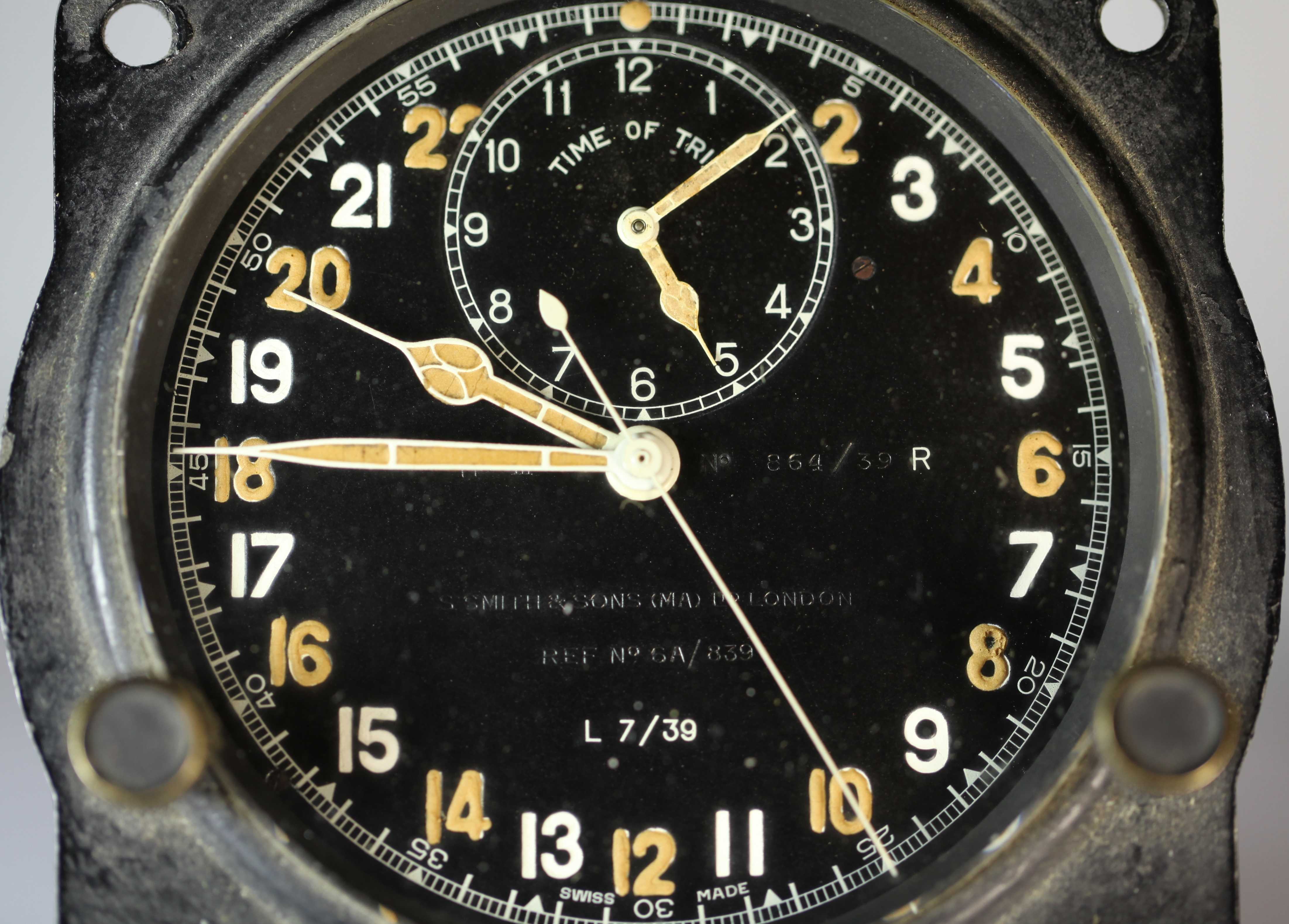 S SMITH & Co. LONDON - a Spitfire clock