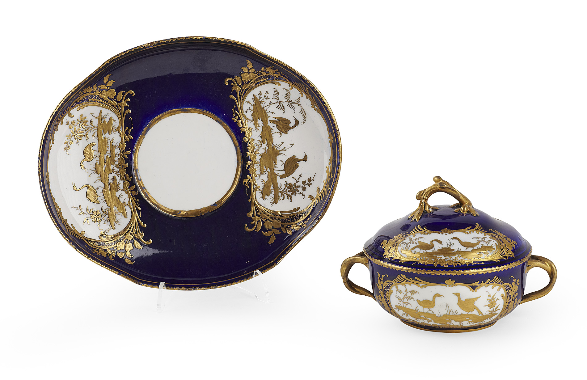 SEVRES ECUILLE AND UNDERPLATE