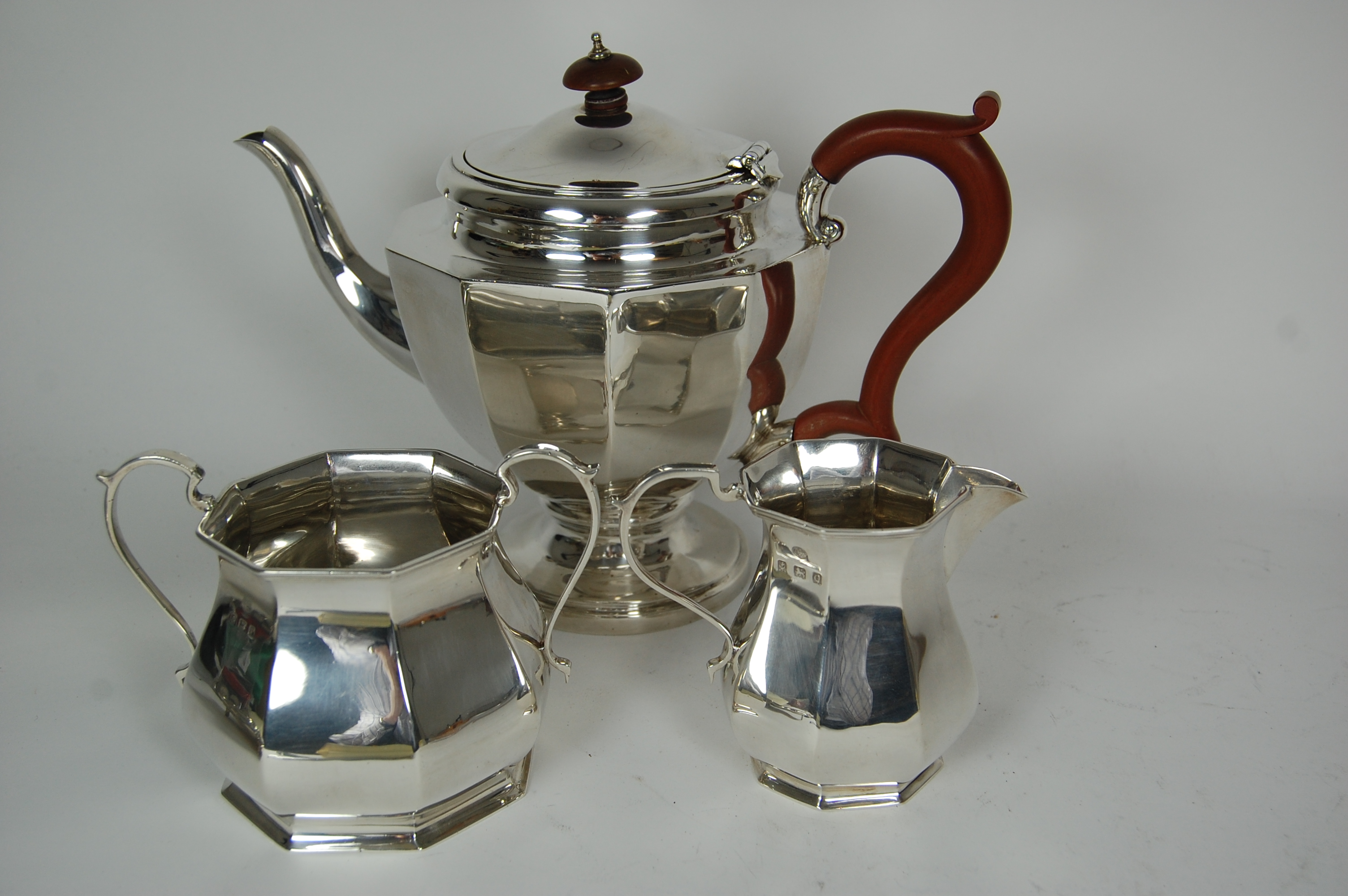 A modern three piece tea set