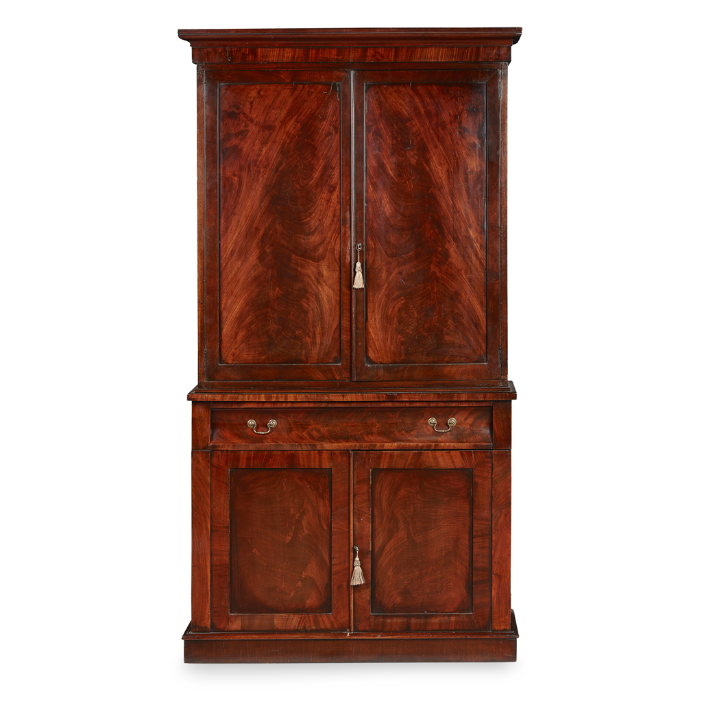 LATE REGENCY MAHOGANY CUPBOARD