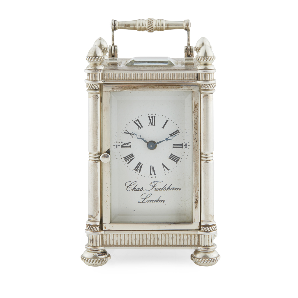 A modern silver cased carriage clock, Charles Frodsham