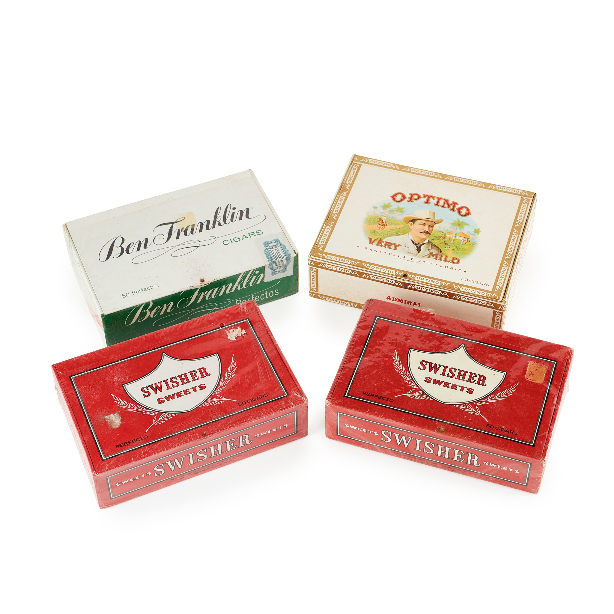 GROUP OF FOUR BOXES OF CIGARS