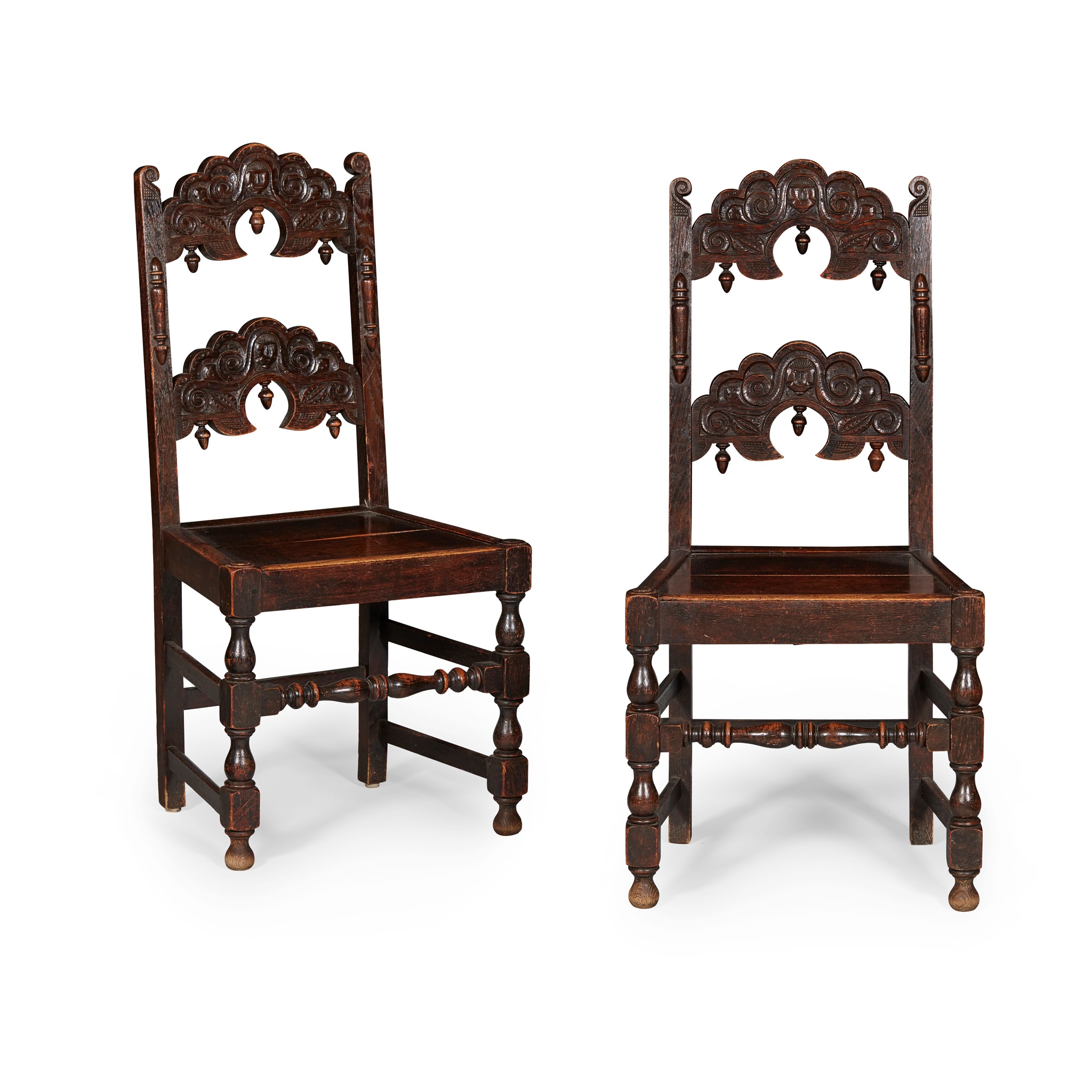 PAIR OF OAK SIDE CHAIRS, SOUTH YORKSHIRE