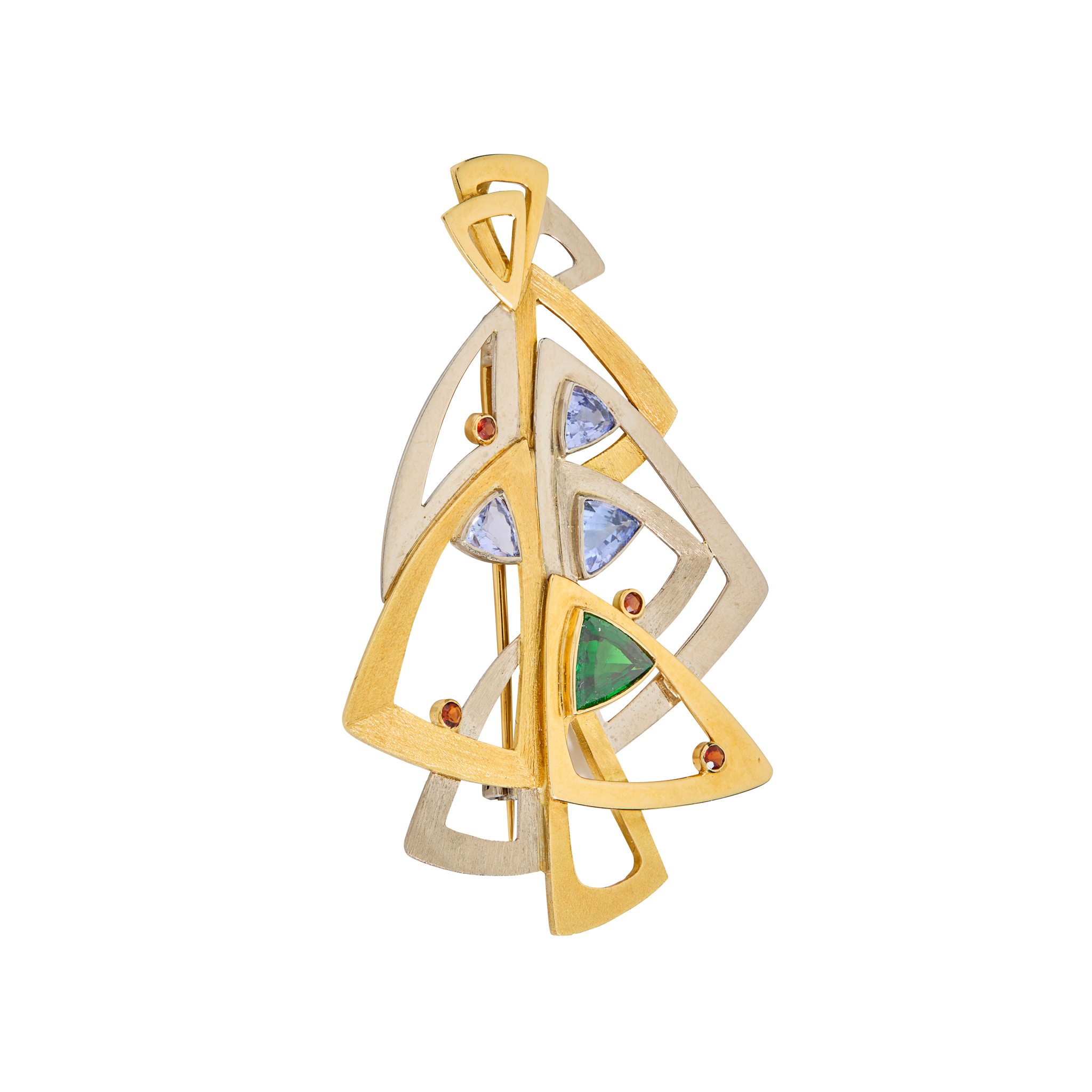 Dennis Alexander: An 18ct gold multi-gem brooch
