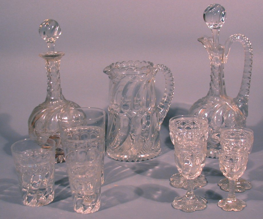 A late 19th century Bohemian cut glass service