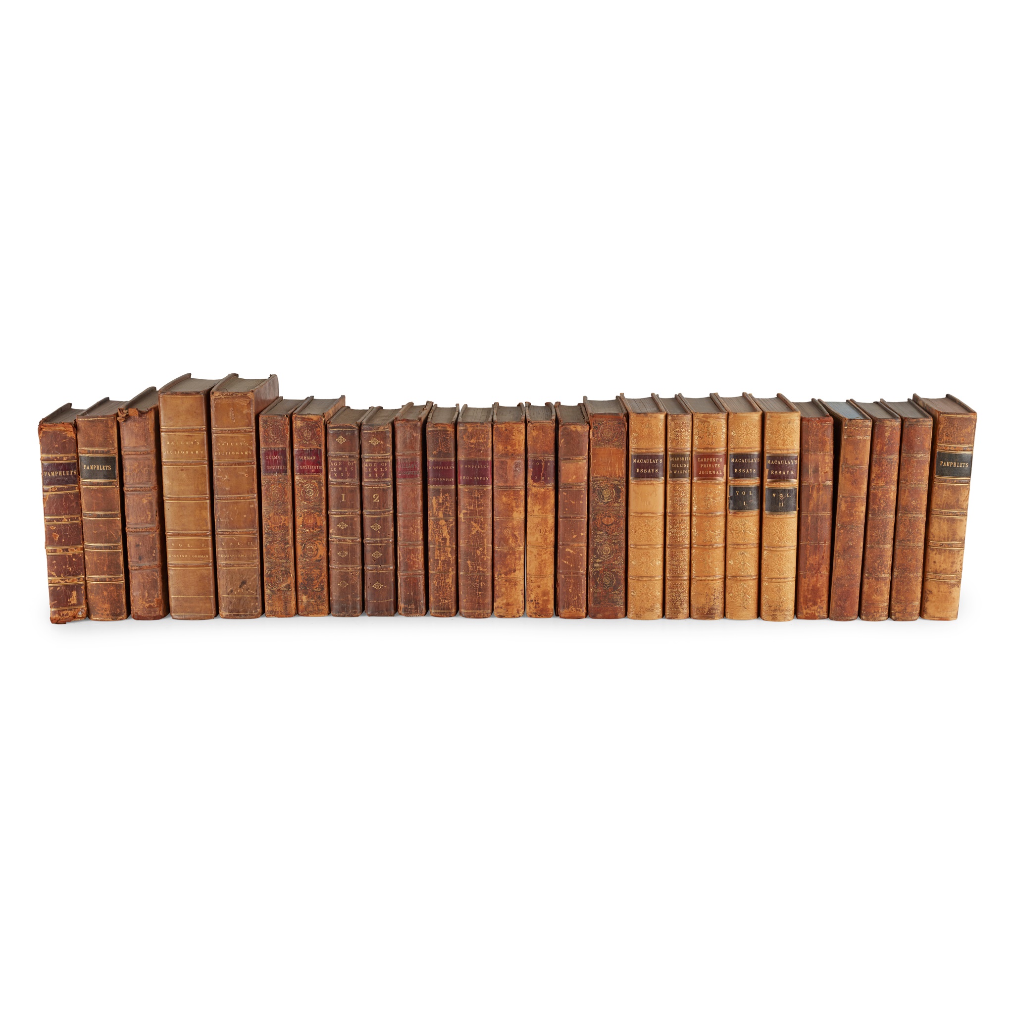 Leather bindings, a large quantity, chiefly 19th century