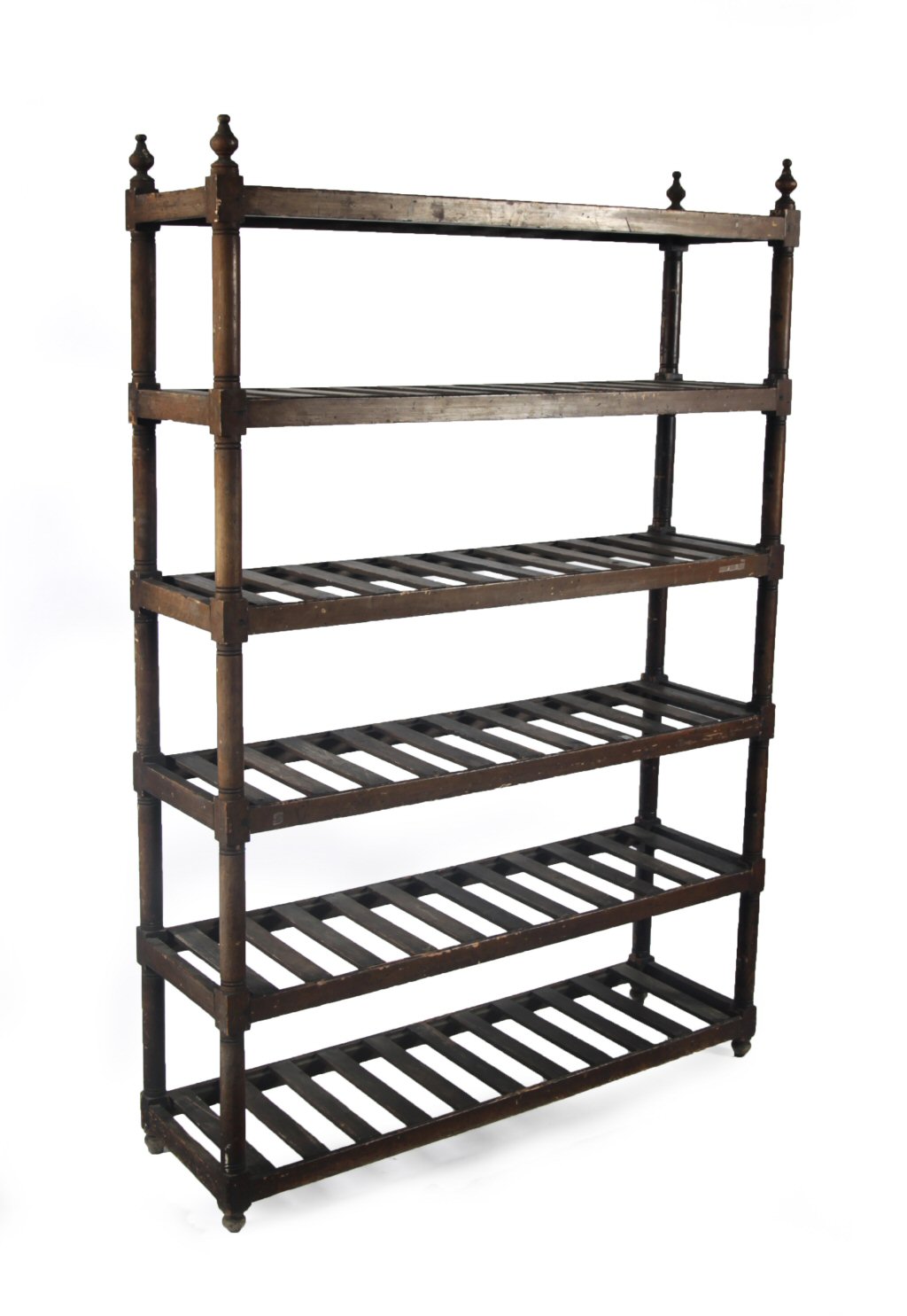 SIX TIER PINE OVER-PAINTED DEED RACK