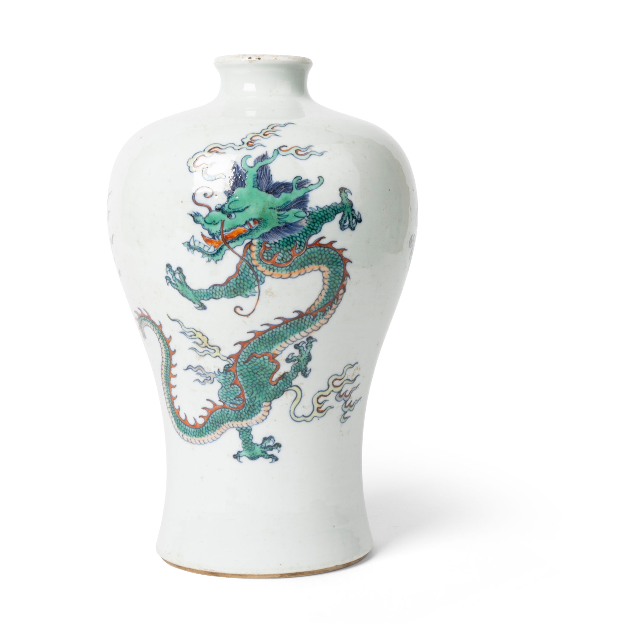 CHINESE DOUCAI 'DRAGON' VASE, MEIPING