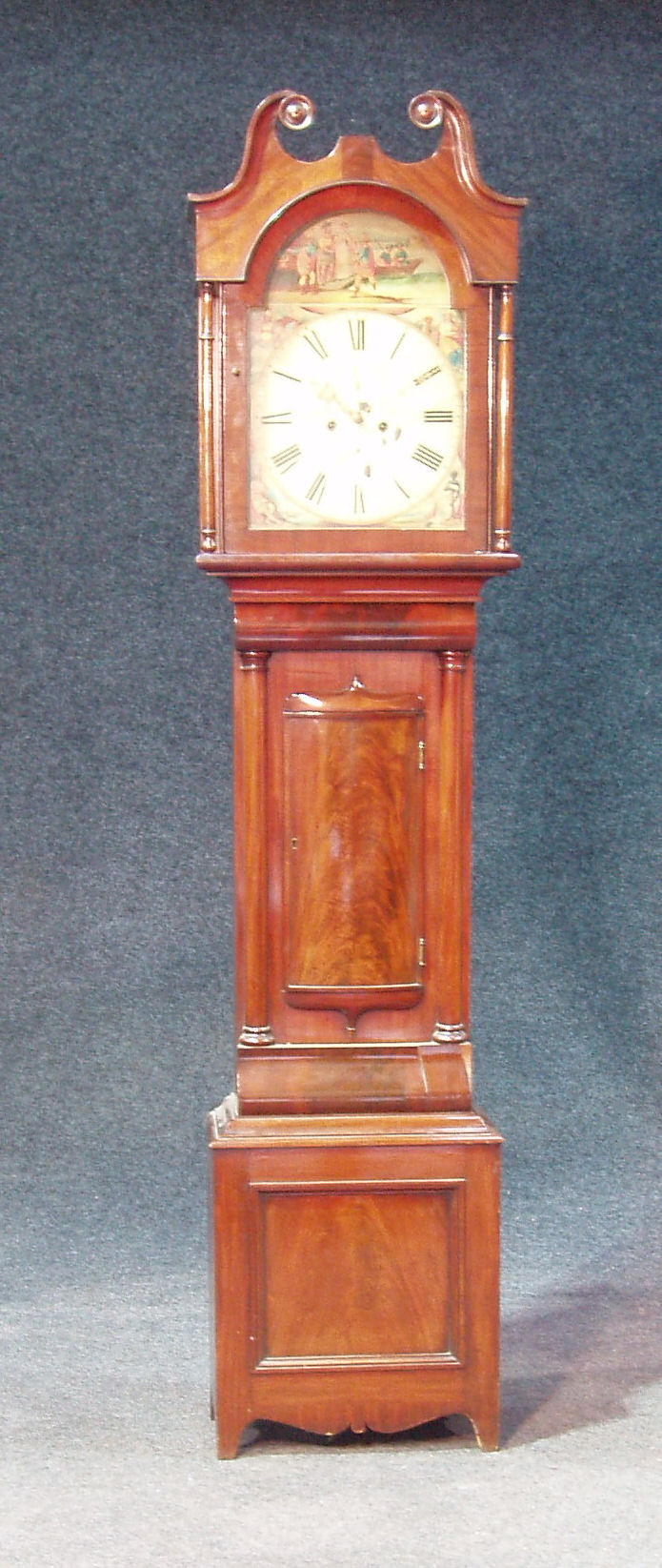 A George IV mahogany longcase clock by J. Miller, Kilwinning