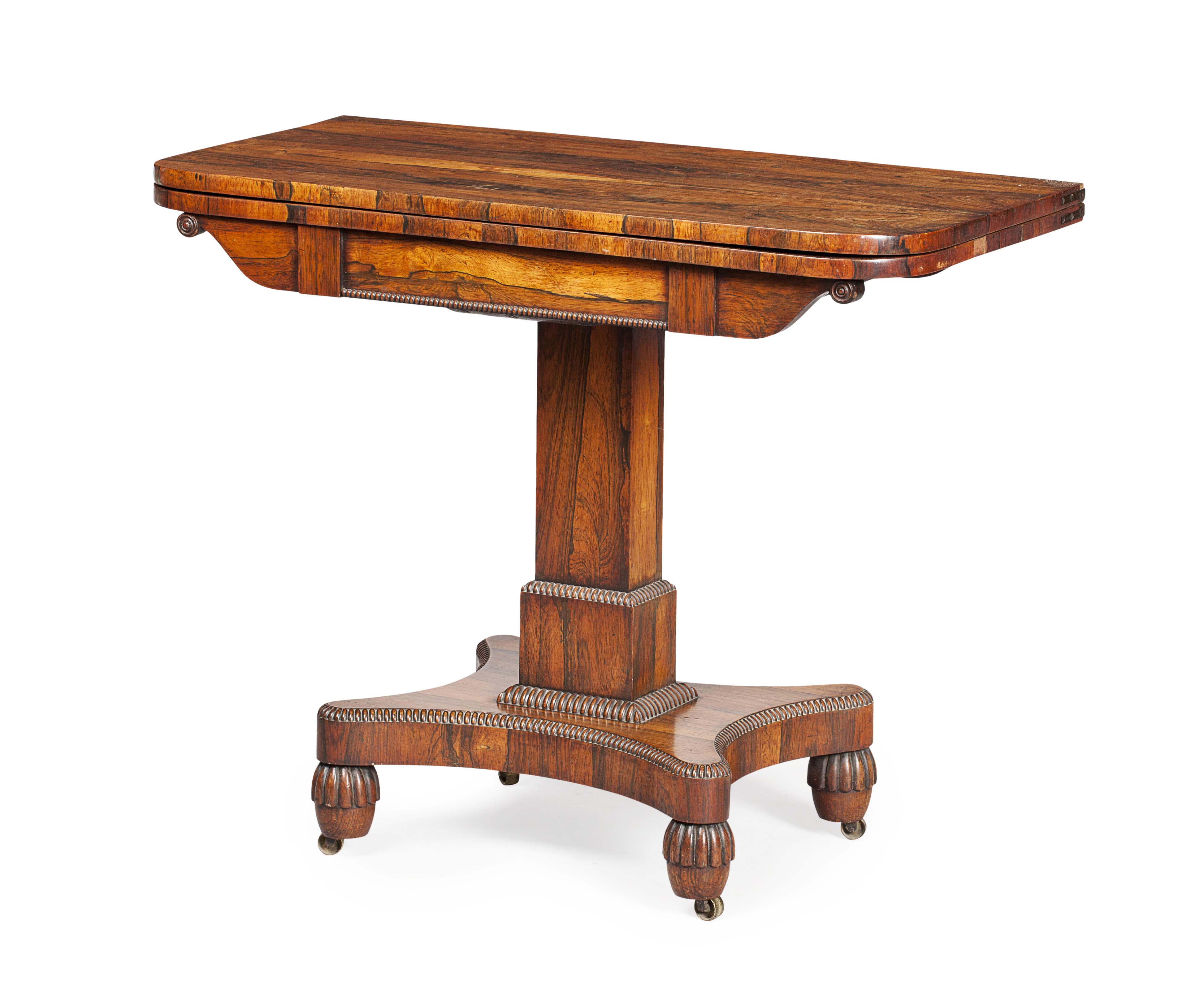 REGENCY ROSEWOOD FOLDOVER CARD TABLE